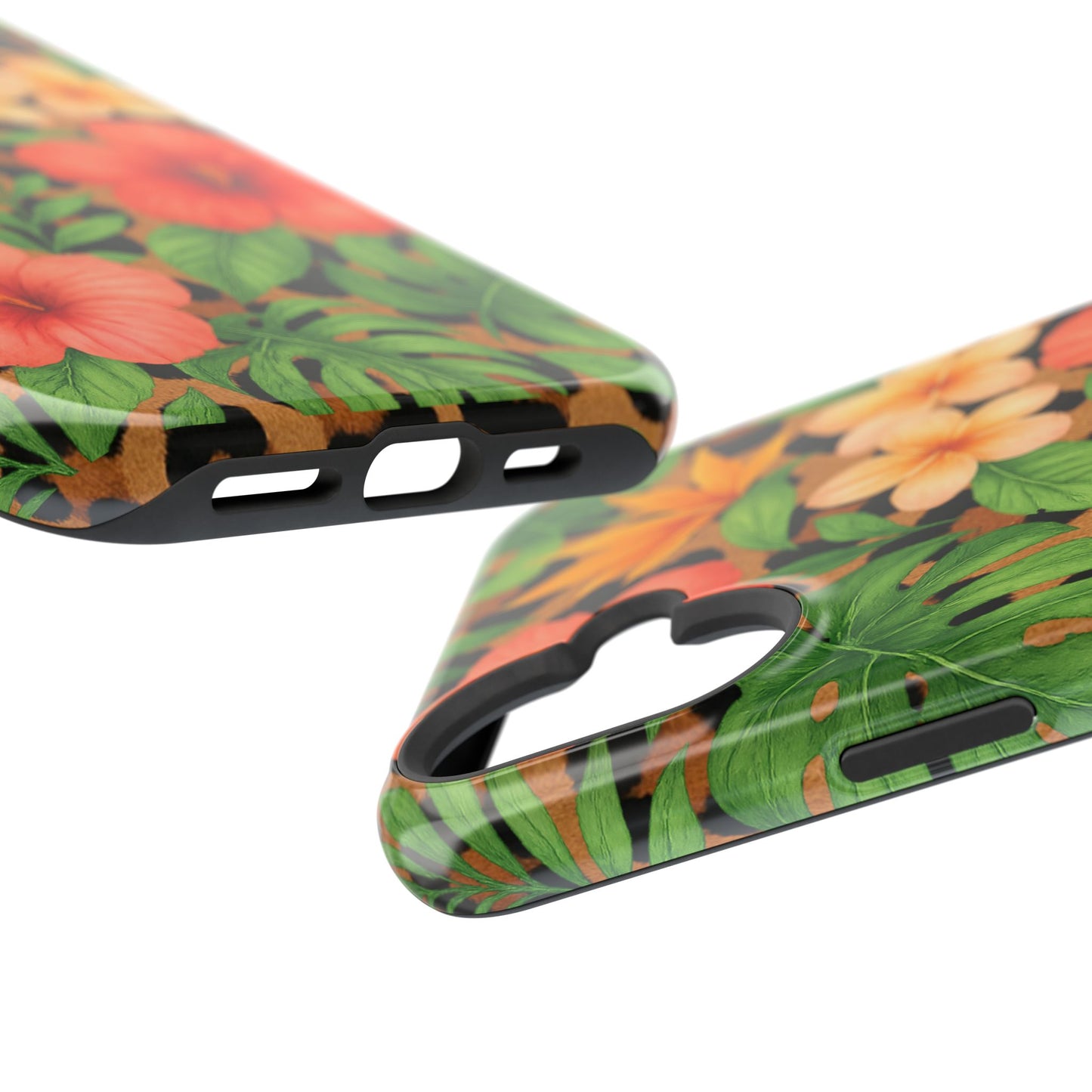 Tropical Floral Phone Case, Magnetic Tough Case for Summer Vibes, Gift for Nature Lovers, Phone Accessory for Travel, Tropical Decor