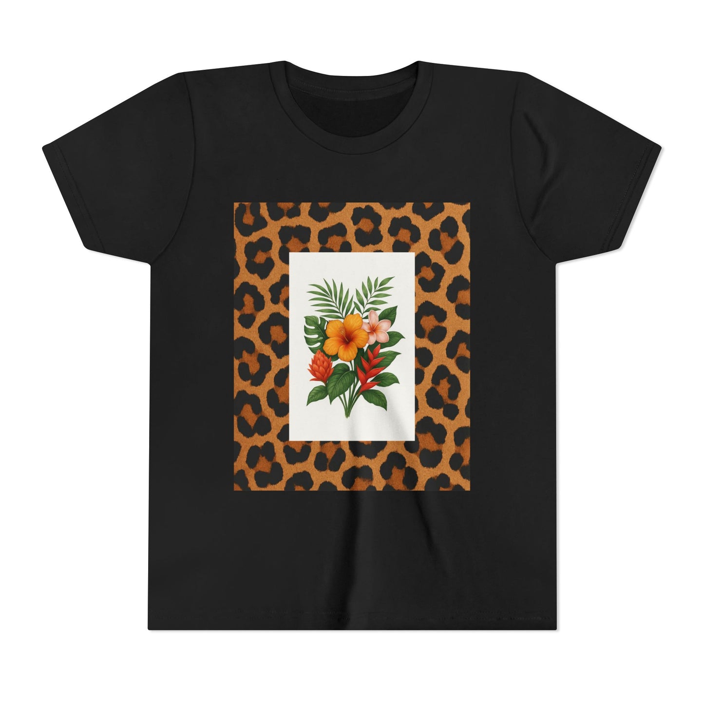 Copy of Tropical Leopard Print T-Shirt, Unisex Tee, Floral Graphic Shirt, Casual Wear, Summer Outfit, Gift for Nature Lovers