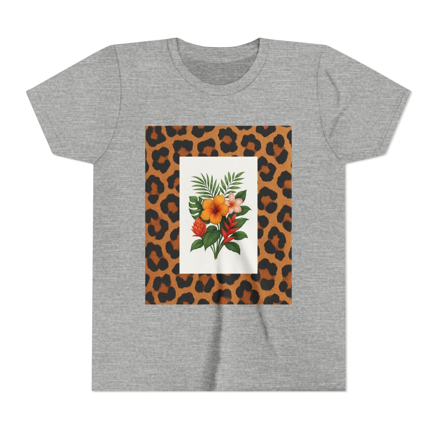 Copy of Tropical Leopard Print T-Shirt, Unisex Tee, Floral Graphic Shirt, Casual Wear, Summer Outfit, Gift for Nature Lovers