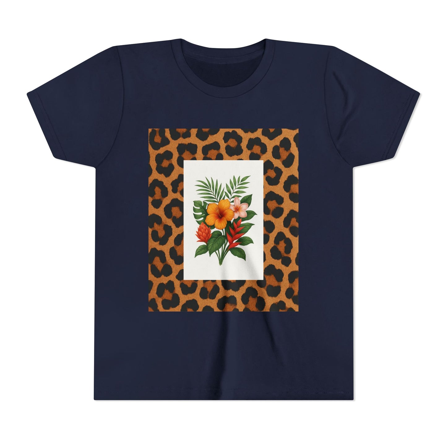 Copy of Tropical Leopard Print T-Shirt, Unisex Tee, Floral Graphic Shirt, Casual Wear, Summer Outfit, Gift for Nature Lovers