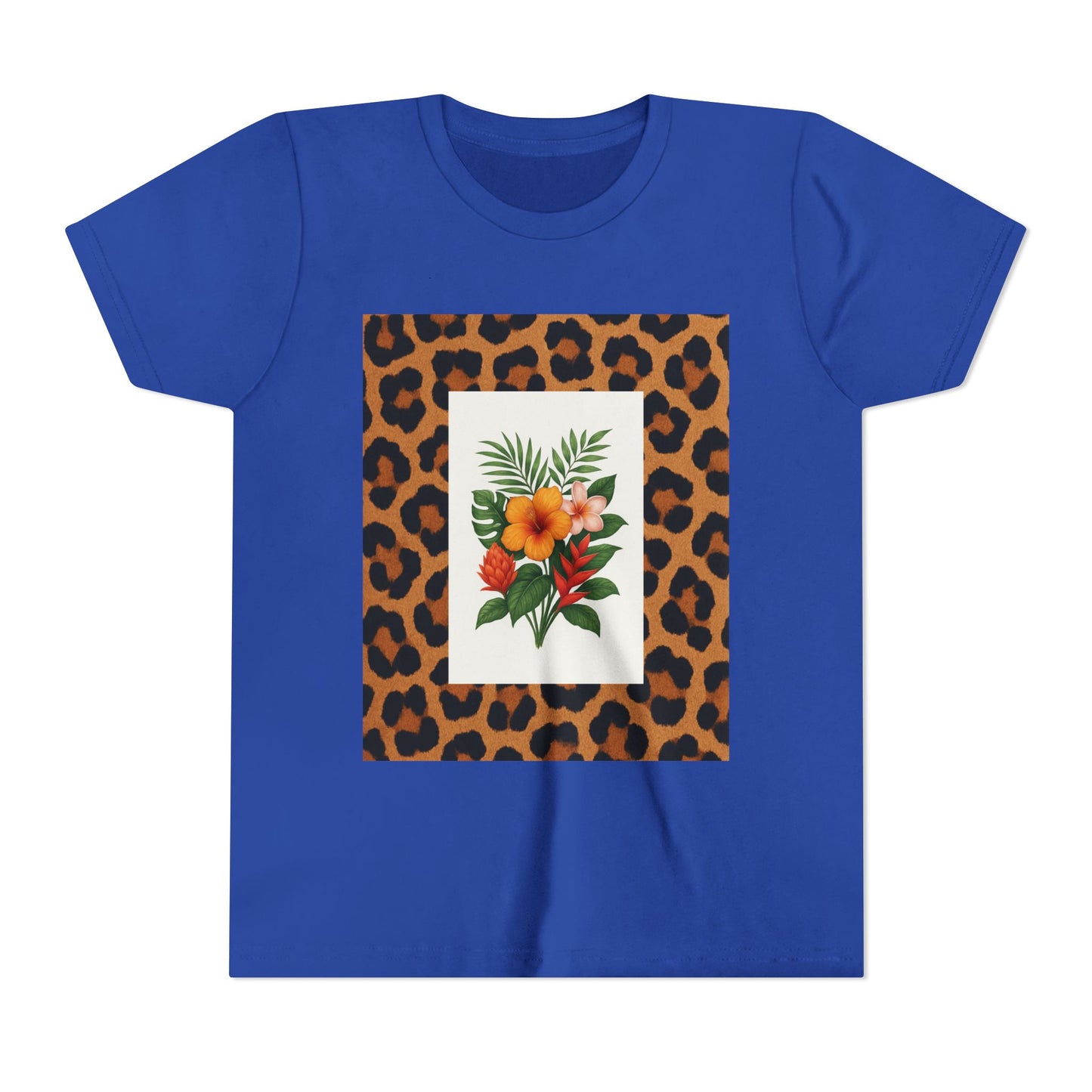 Copy of Tropical Leopard Print T-Shirt, Unisex Tee, Floral Graphic Shirt, Casual Wear, Summer Outfit, Gift for Nature Lovers
