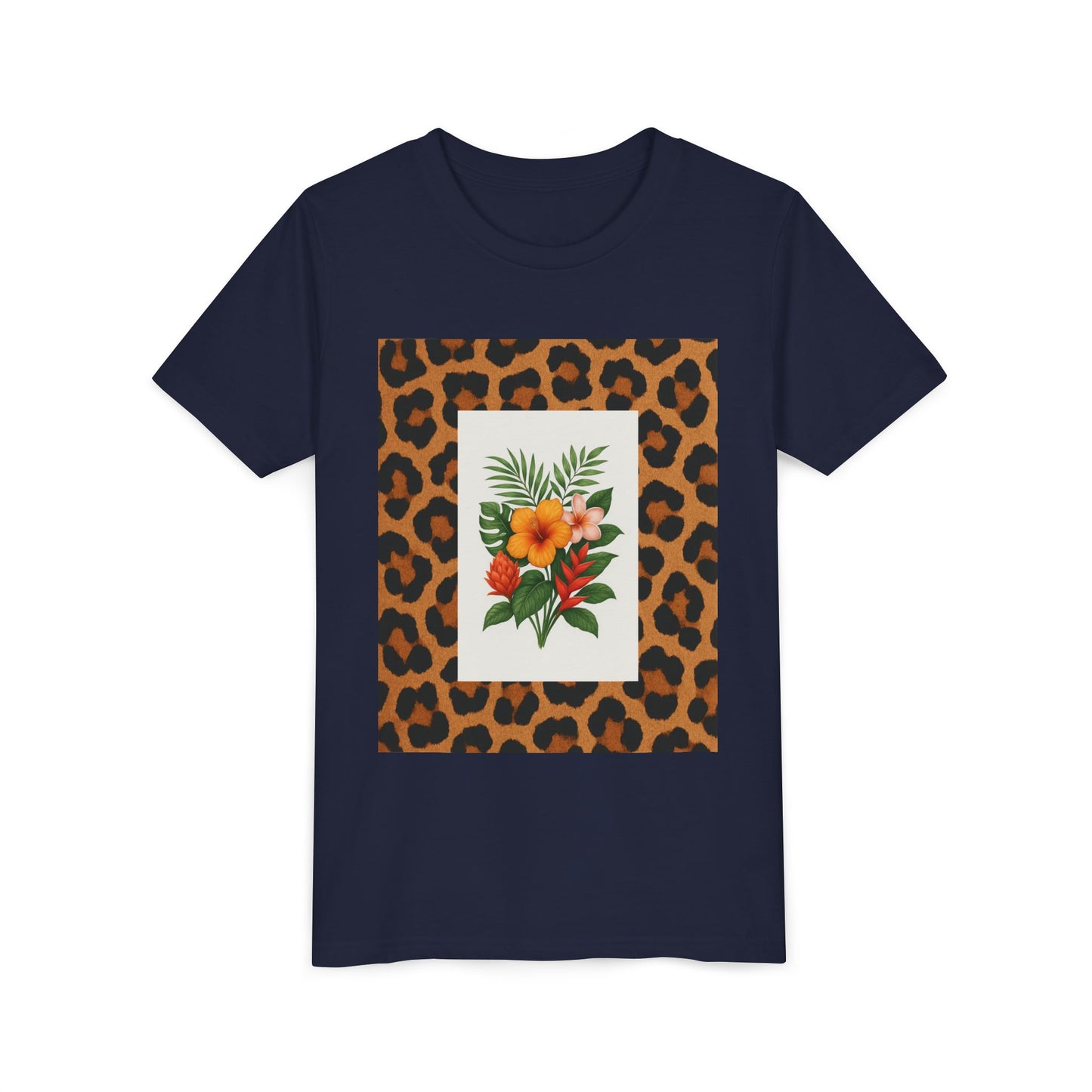 Copy of Tropical Leopard Print T-Shirt, Unisex Tee, Floral Graphic Shirt, Casual Wear, Summer Outfit, Gift for Nature Lovers