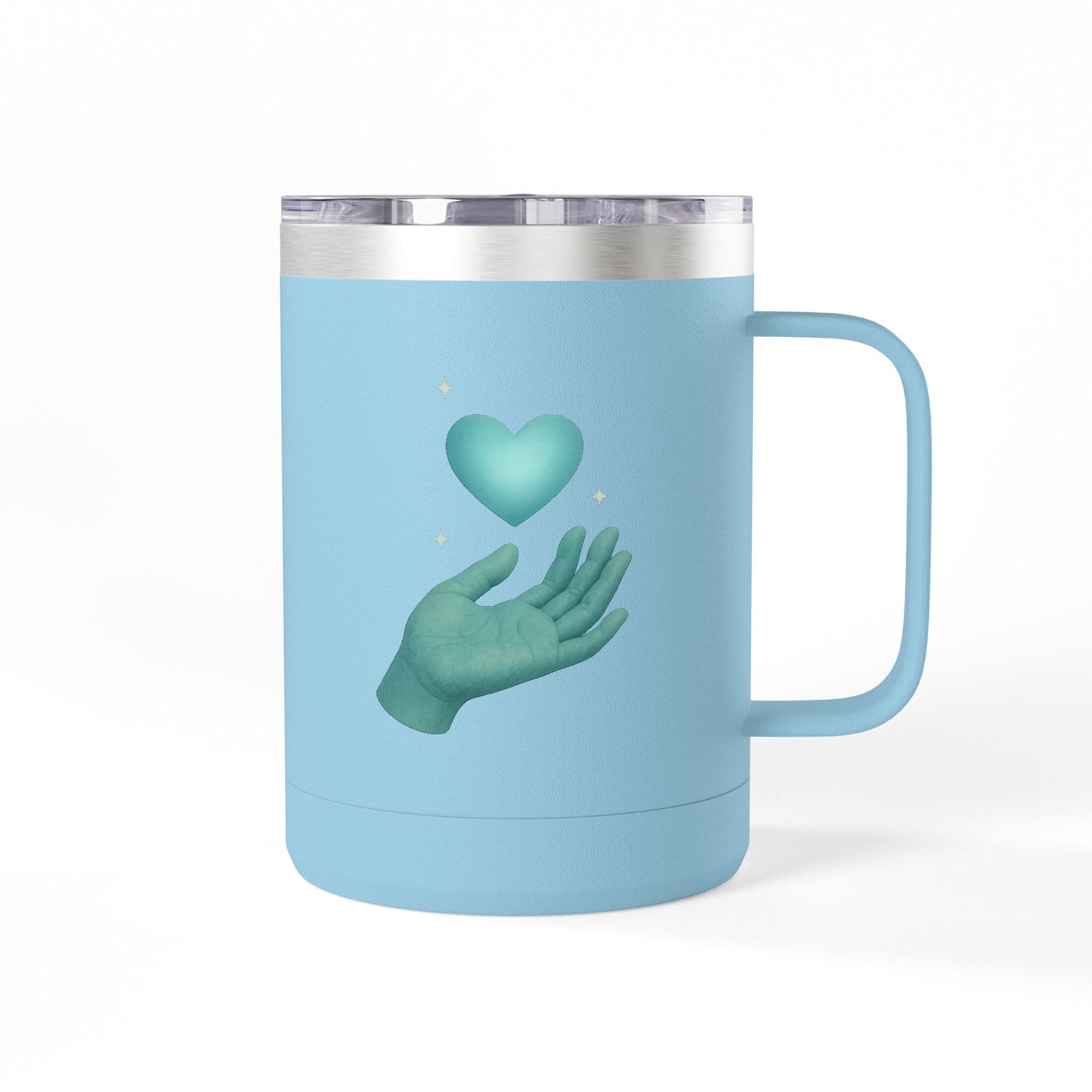 Heartwarming Coffee Mug Tumbler, Perfect for Gift, Inspirational Drinkware, Cozy Vibes, Hand-Illustrated Design, Everyday Use