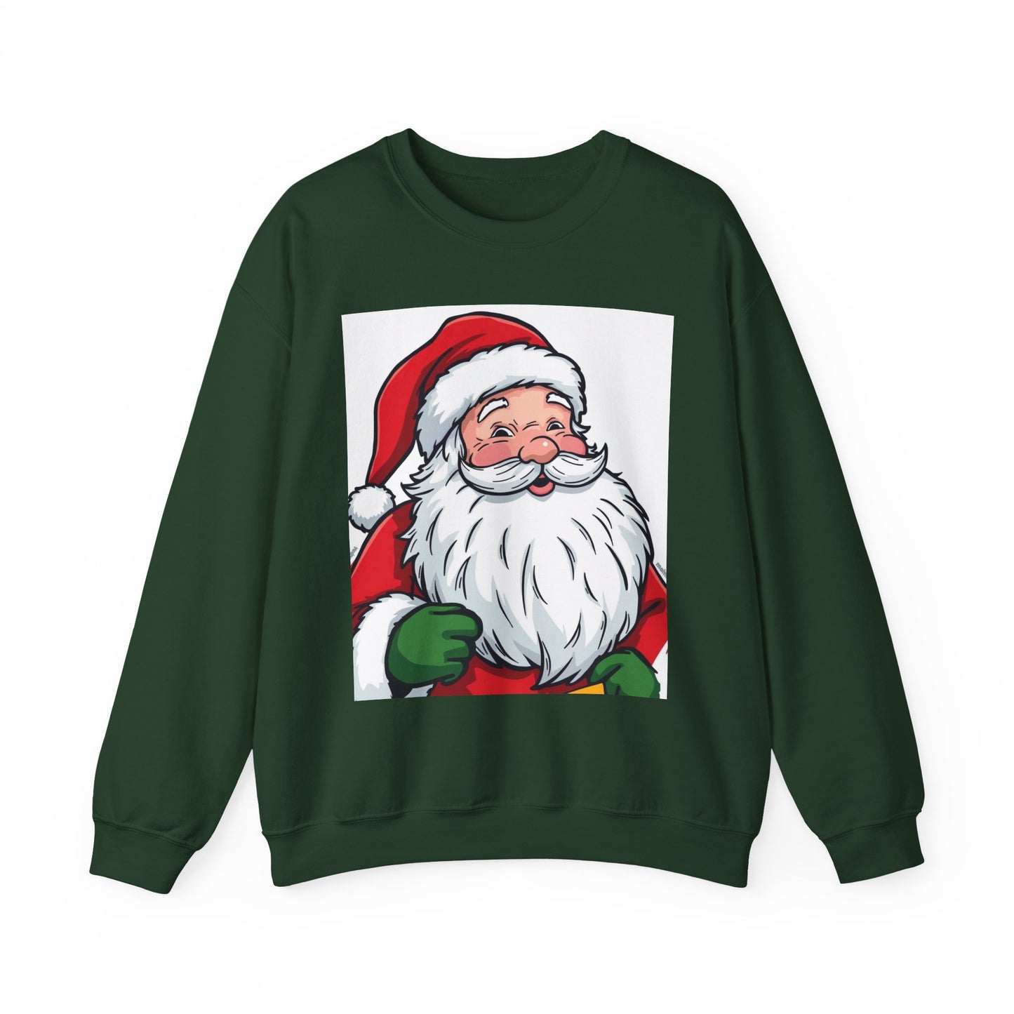 Santa Claus Graphic Sweatshirt - Vintage Merry Christmas Crewneck
