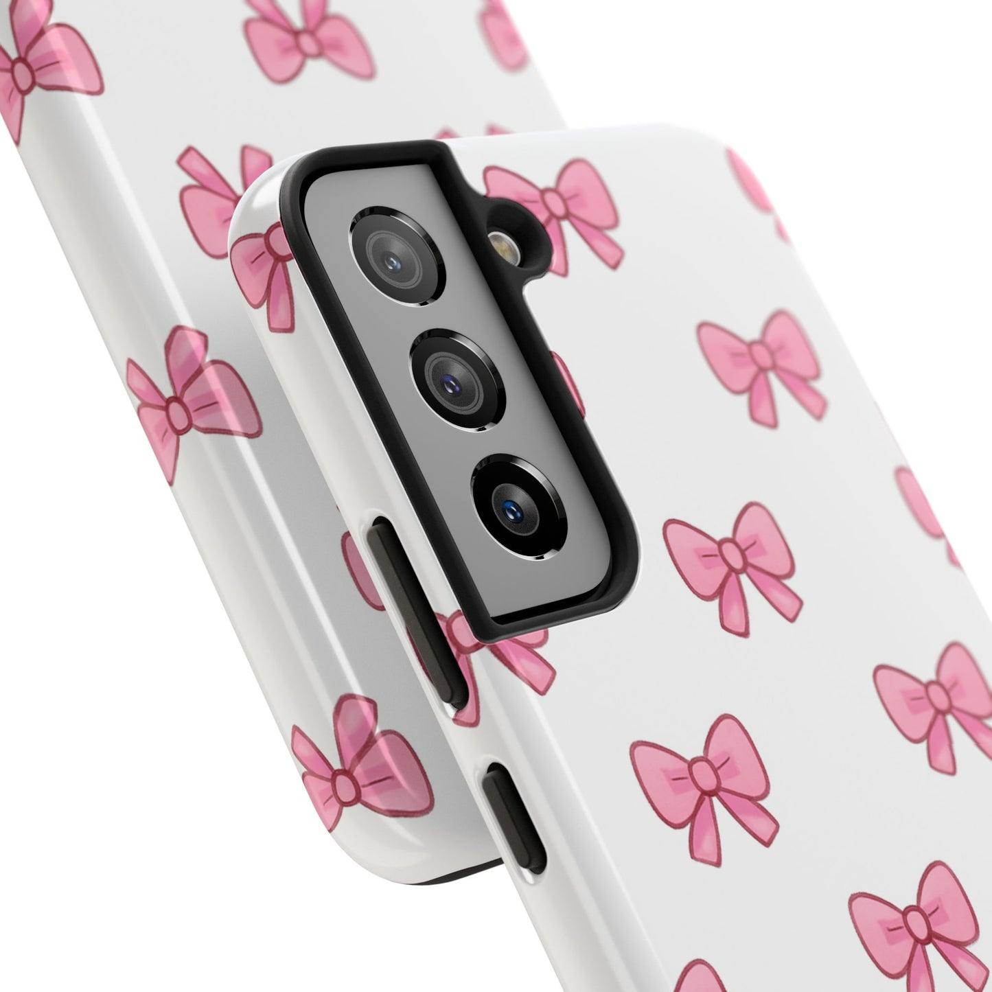Cute Pink Bow Phone Cases, Tough Phone Cases for Girls, Stylish Phone Covers, Gift for Birthday or Special Occasion, Fashion Accessories