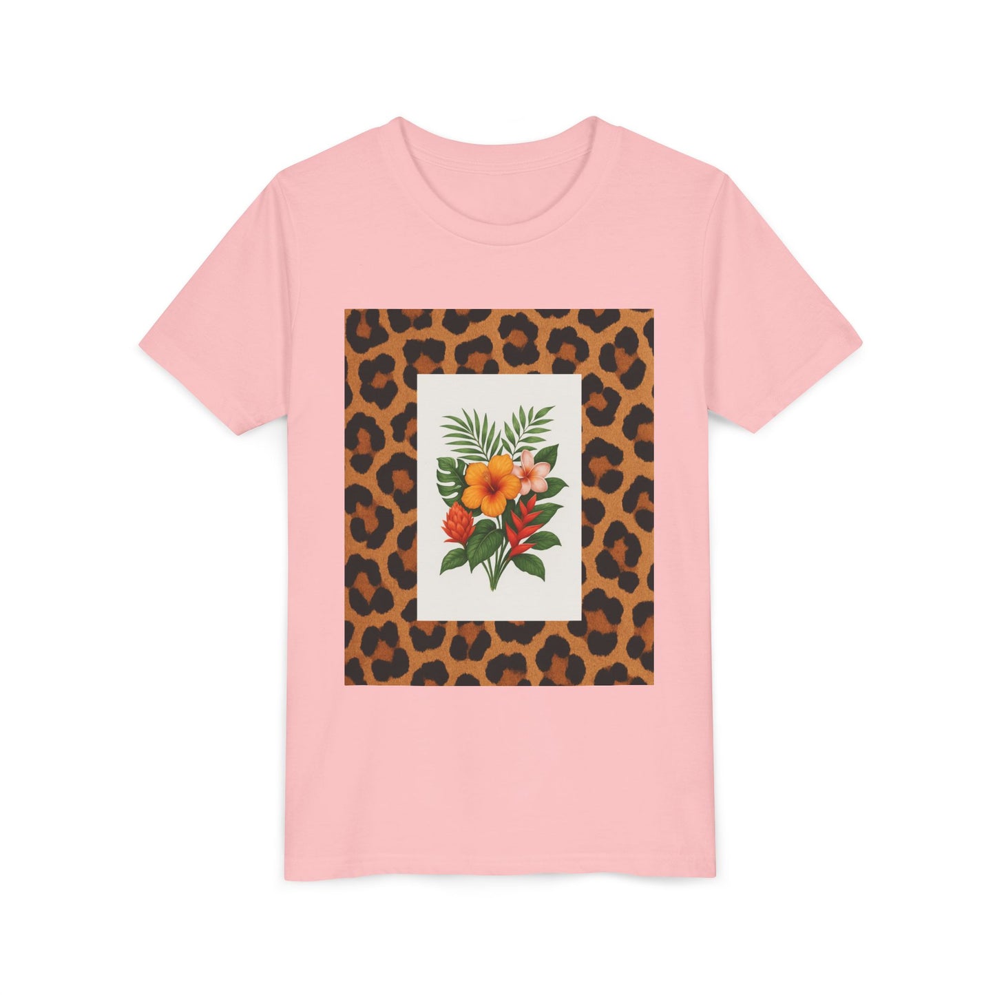 Copy of Tropical Leopard Print T-Shirt, Unisex Tee, Floral Graphic Shirt, Casual Wear, Summer Outfit, Gift for Nature Lovers