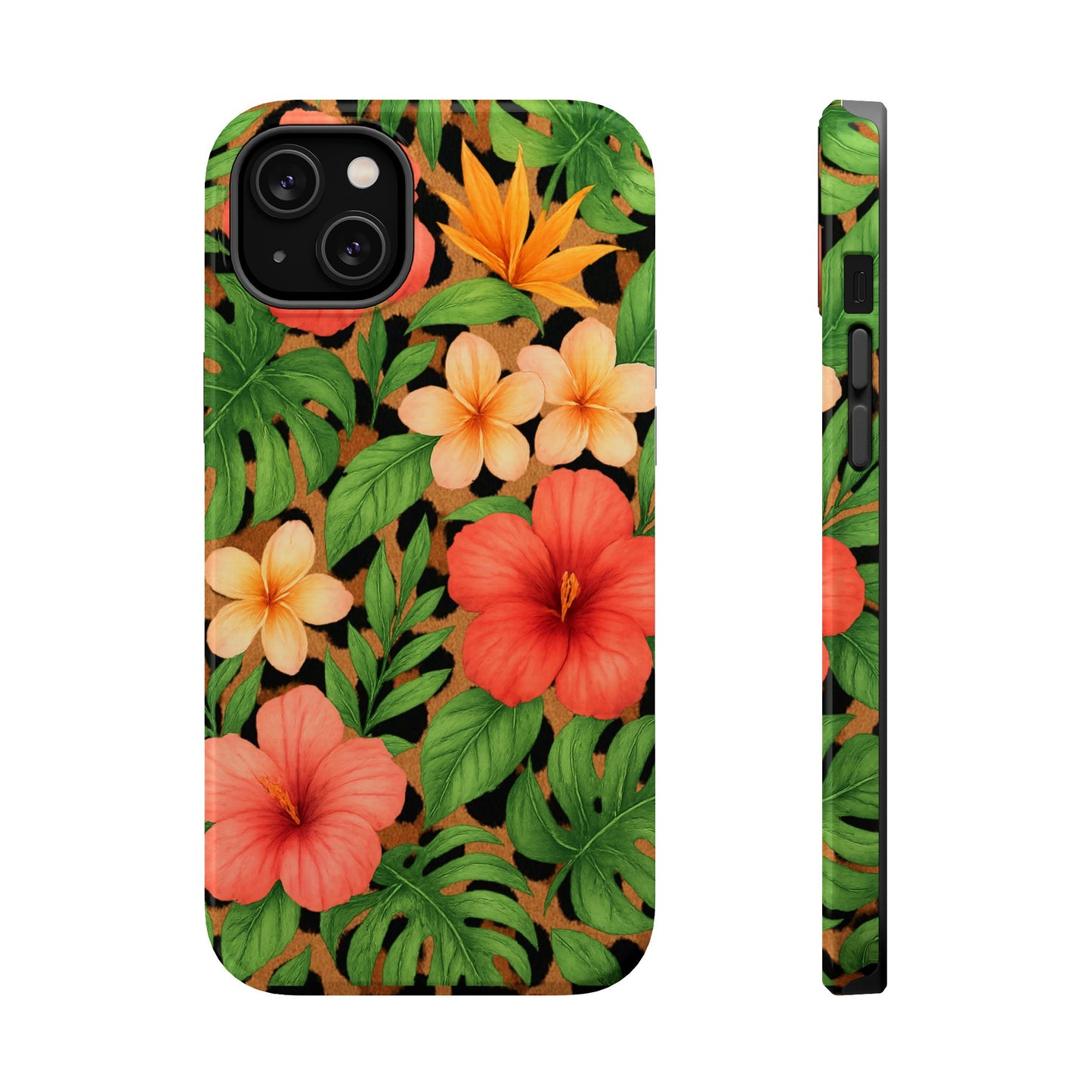Tropical Floral Phone Case, Magnetic Tough Case for Summer Vibes, Gift for Nature Lovers, Phone Accessory for Travel, Tropical Decor