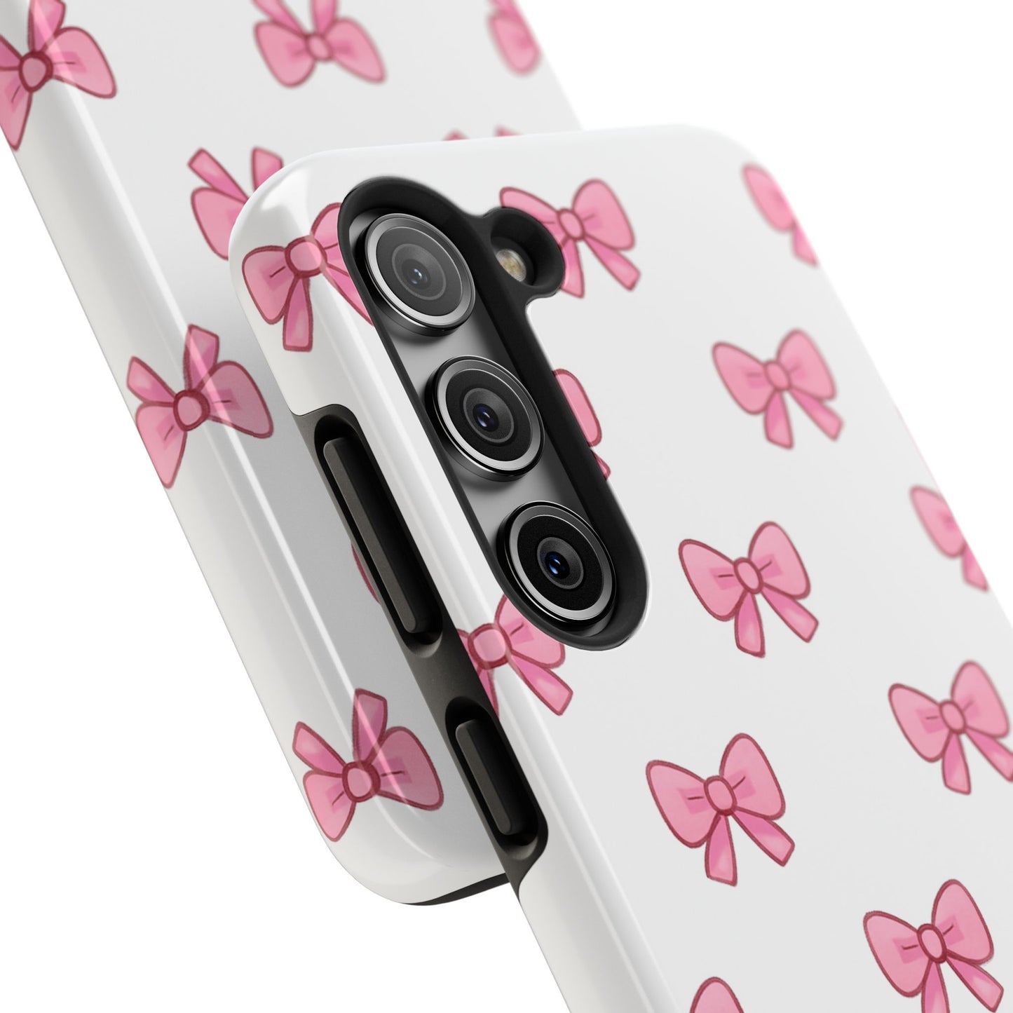 Cute Pink Bow Phone Cases, Tough Phone Cases for Girls, Stylish Phone Covers, Gift for Birthday or Special Occasion, Fashion Accessories