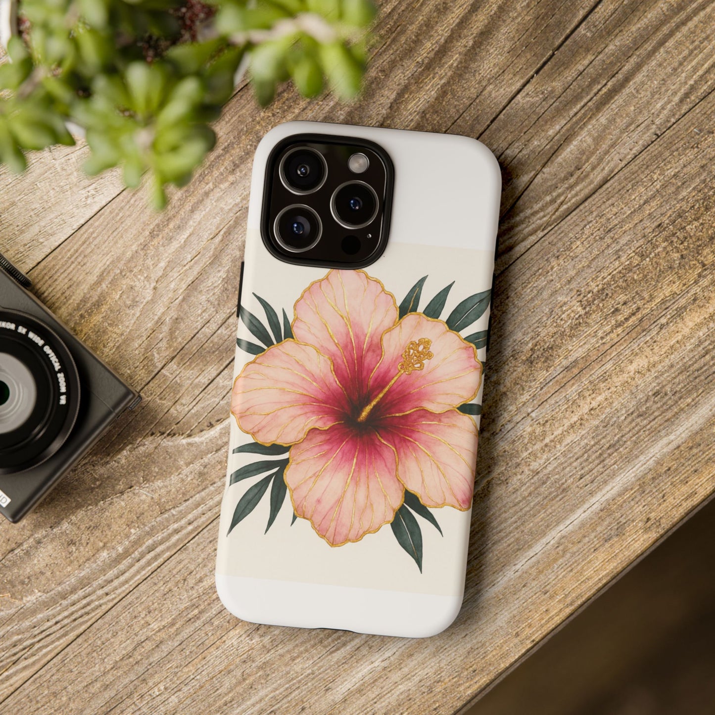 Hibiscus Flower Phone Case | Tropical Floral Design, Tough Phone Cover, Summer Vibes, Gift for Nature Lovers, Birthday Present