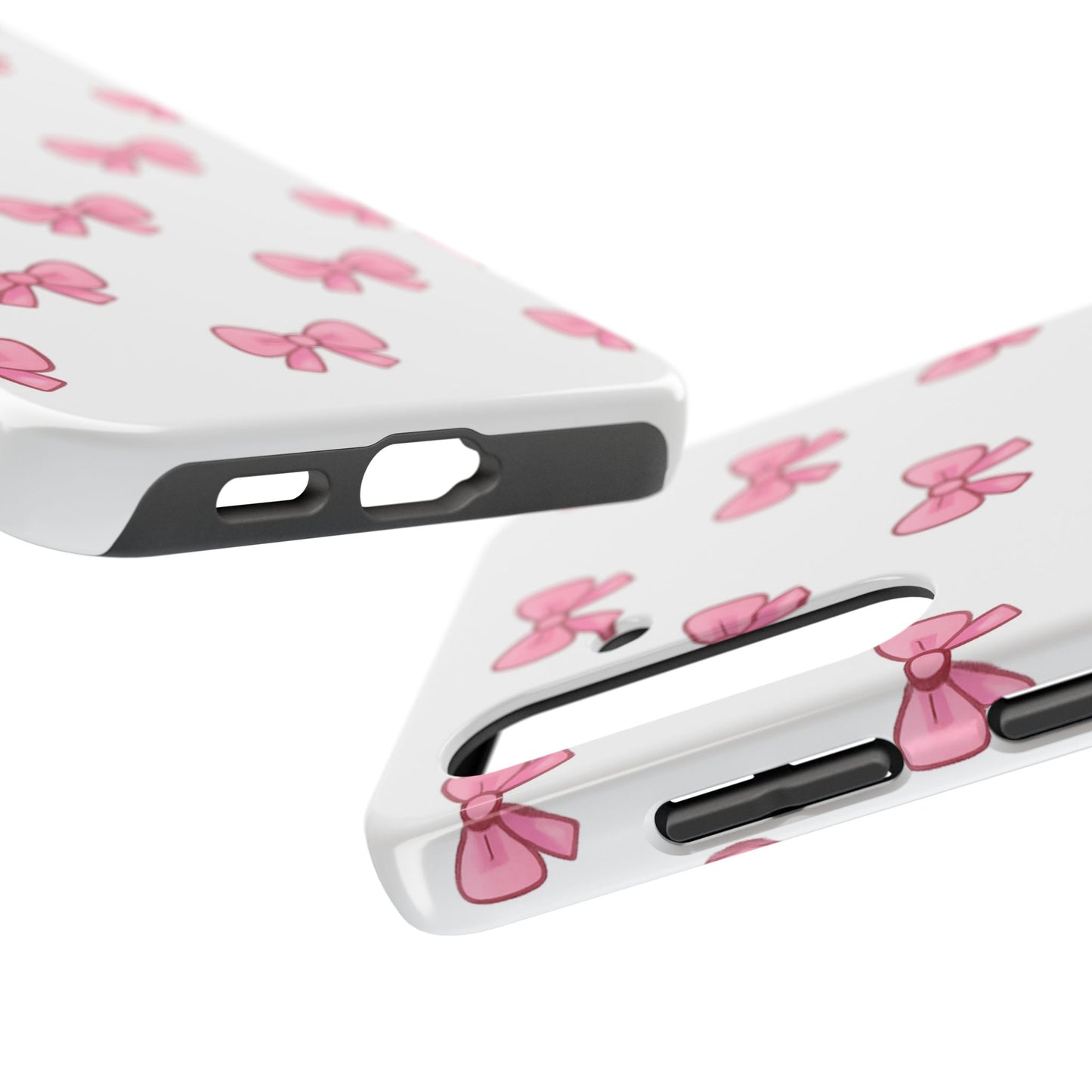 Cute Pink Bow Phone Cases, Tough Phone Cases for Girls, Stylish Phone Covers, Gift for Birthday or Special Occasion, Fashion Accessories