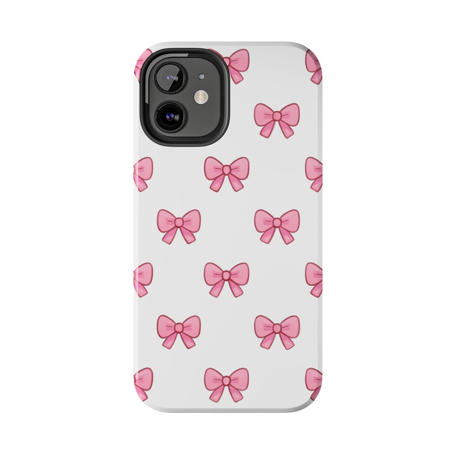Cute Pink Bow Phone Cases, Tough Phone Cases for Girls, Stylish Phone Covers, Gift for Birthday or Special Occasion, Fashion Accessories