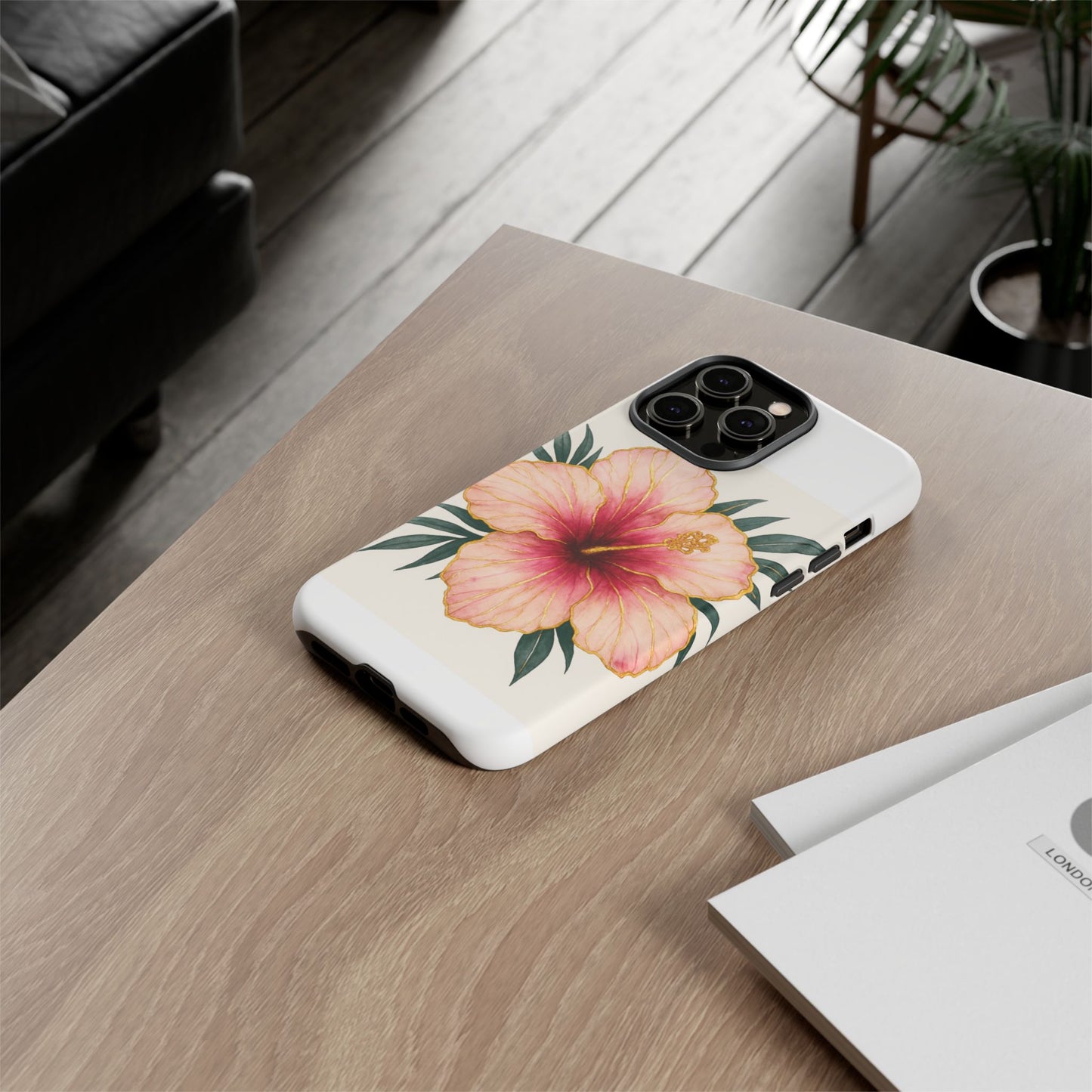 Hibiscus Flower Phone Case | Tropical Floral Design, Tough Phone Cover, Summer Vibes, Gift for Nature Lovers, Birthday Present