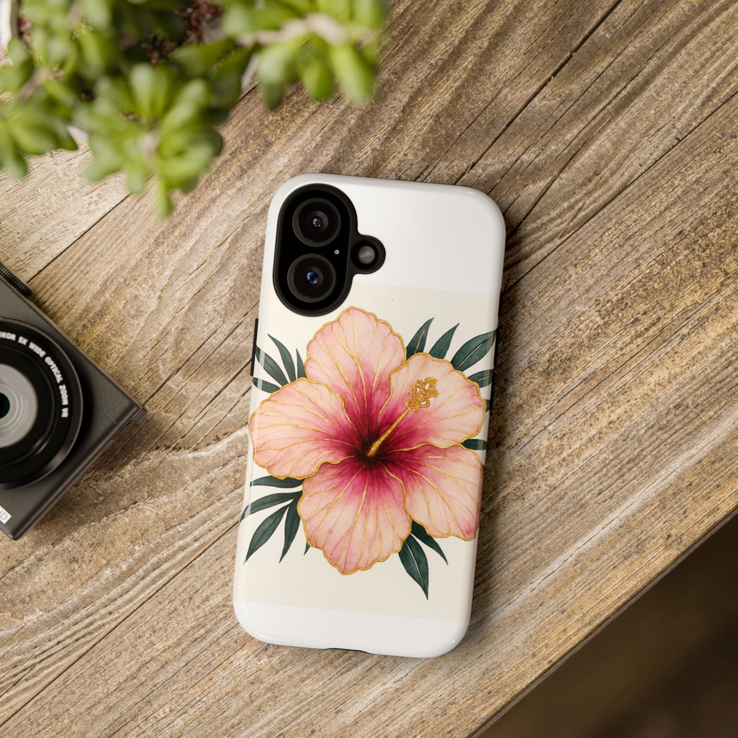 Hibiscus Flower Phone Case | Tropical Floral Design, Tough Phone Cover, Summer Vibes, Gift for Nature Lovers, Birthday Present