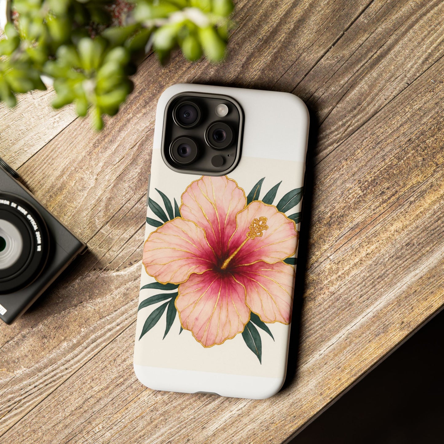 Hibiscus Flower Phone Case | Tropical Floral Design, Tough Phone Cover, Summer Vibes, Gift for Nature Lovers, Birthday Present