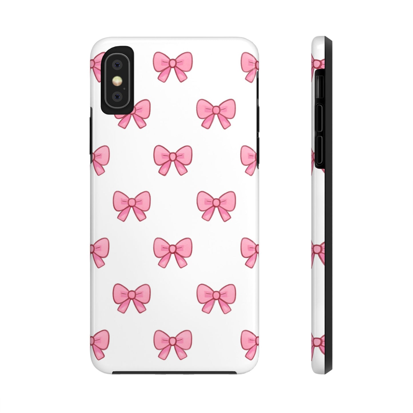 Cute Pink Bow Phone Cases, Tough Phone Cases for Girls, Stylish Phone Covers, Gift for Birthday or Special Occasion, Fashion Accessories