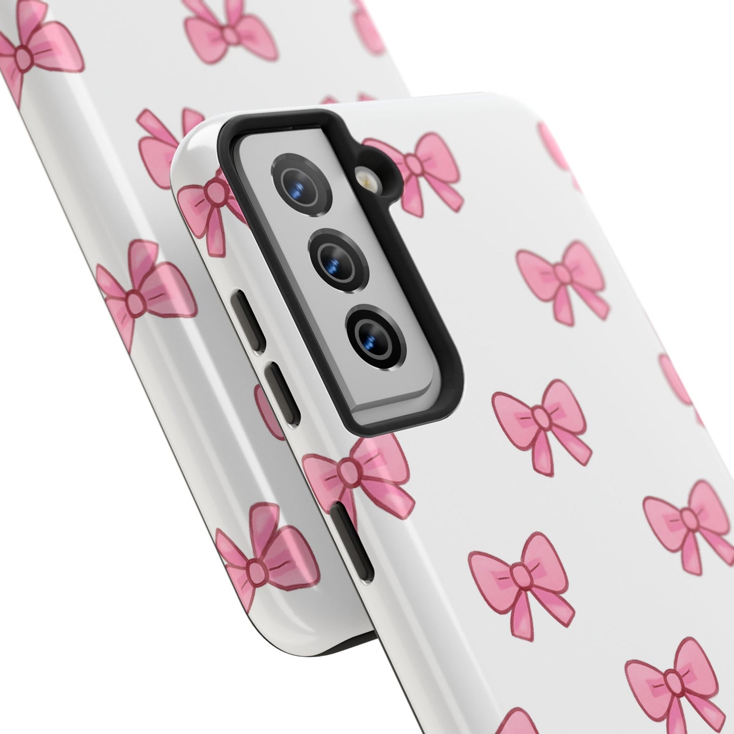 Cute Pink Bow Phone Cases, Tough Phone Cases for Girls, Stylish Phone Covers, Gift for Birthday or Special Occasion, Fashion Accessories