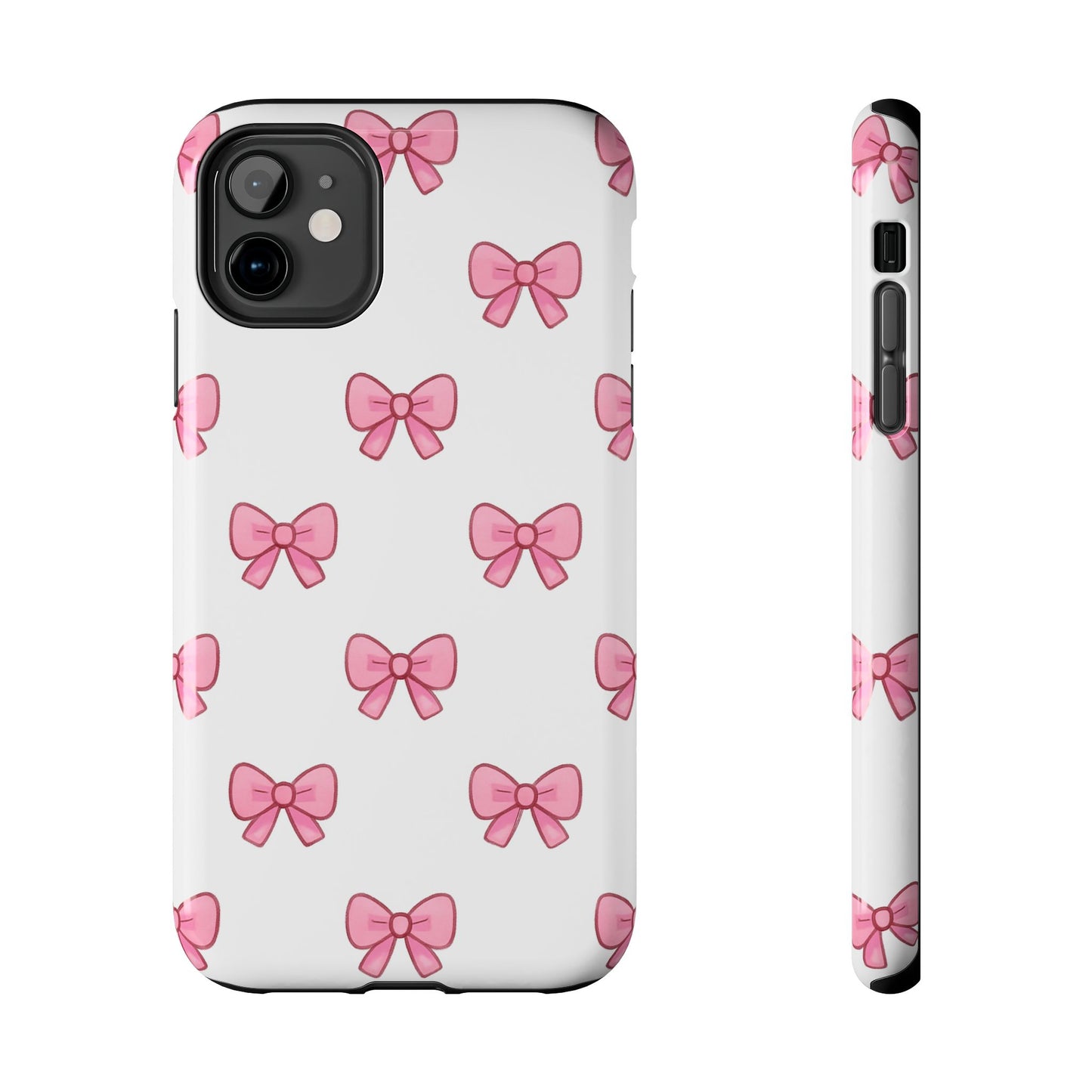 Cute Pink Bow Phone Cases, Tough Phone Cases for Girls, Stylish Phone Covers, Gift for Birthday or Special Occasion, Fashion Accessories