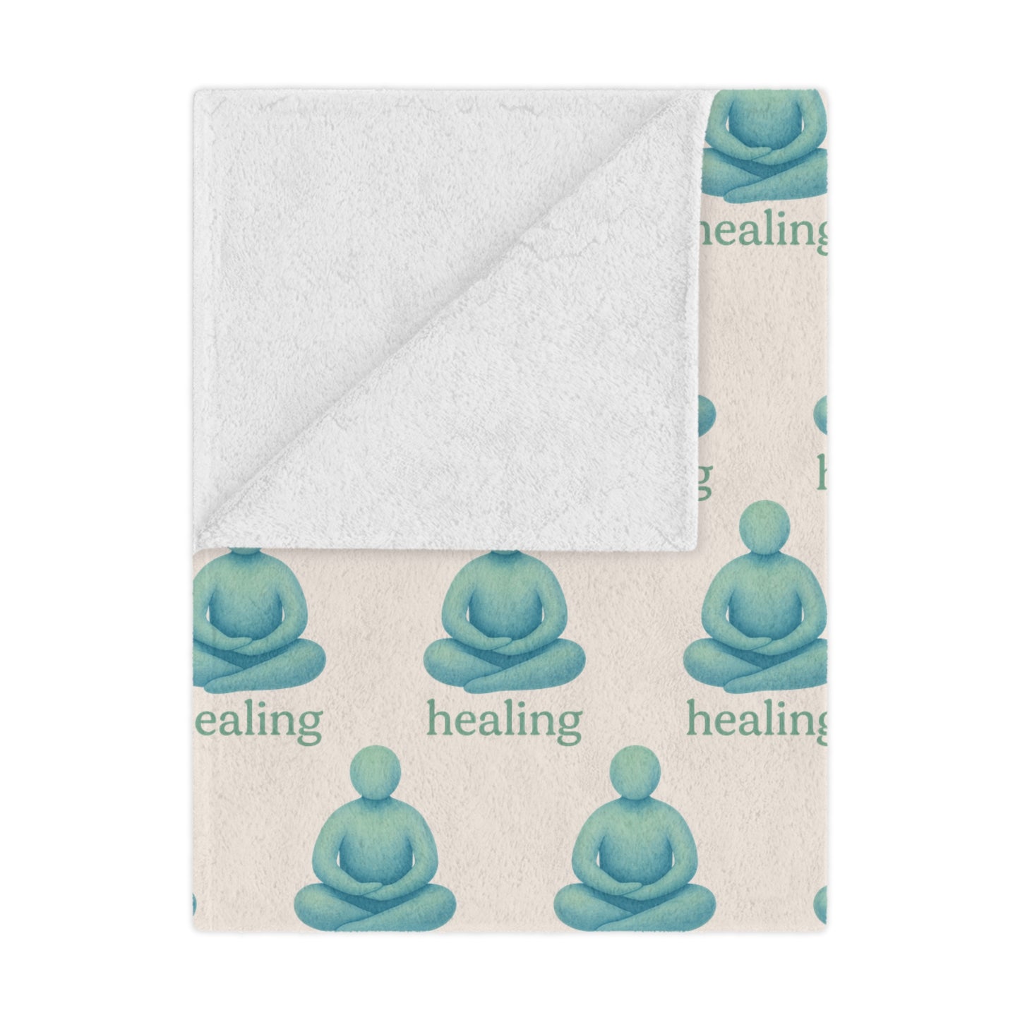 Healing Minky Blanket | Soft Cozy Throw for Meditation, Self-Care, Spiritual Gifts, Relaxation, Mindfulness