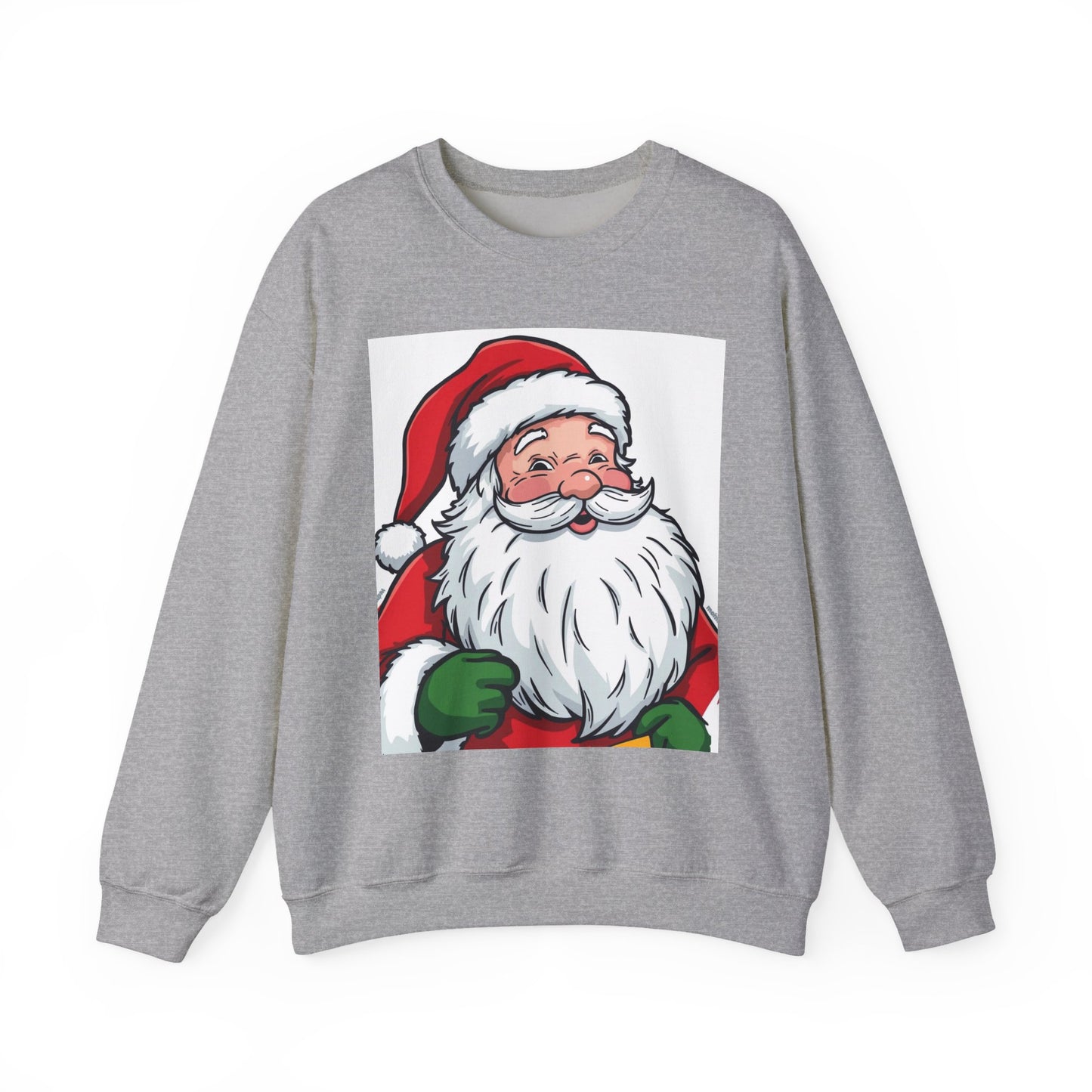 Santa Claus Graphic Sweatshirt - Vintage Merry Christmas Crewneck