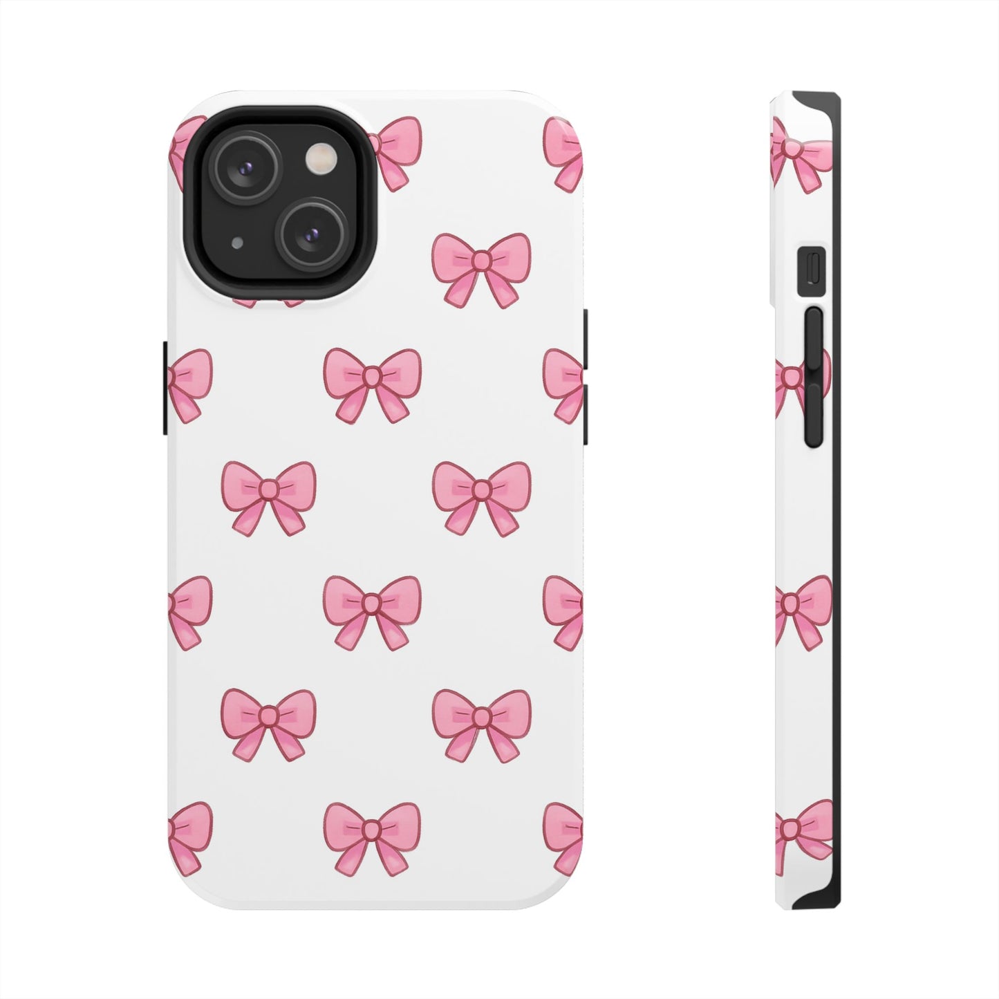 Cute Pink Bow Phone Cases, Tough Phone Cases for Girls, Stylish Phone Covers, Gift for Birthday or Special Occasion, Fashion Accessories