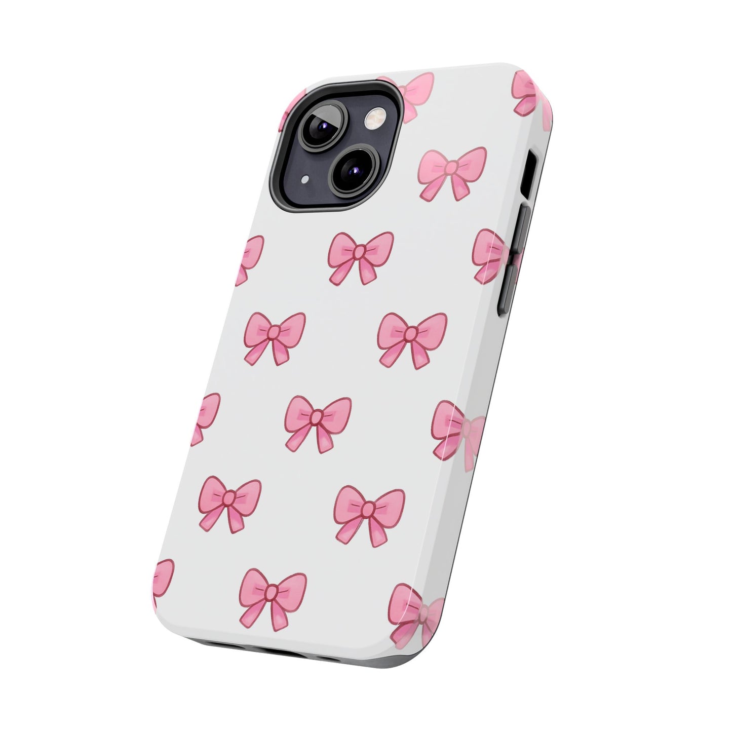 Cute Pink Bow Phone Cases, Tough Phone Cases for Girls, Stylish Phone Covers, Gift for Birthday or Special Occasion, Fashion Accessories