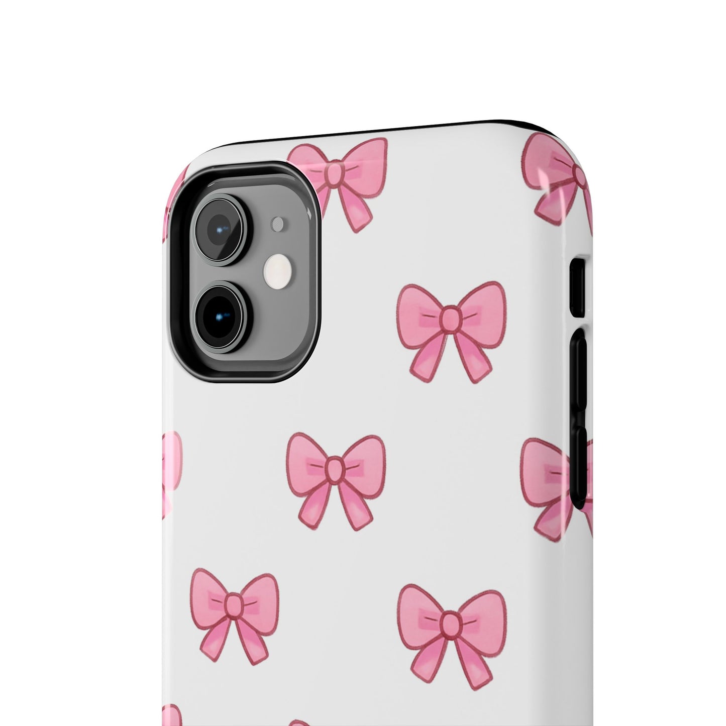 Cute Pink Bow Phone Cases, Tough Phone Cases for Girls, Stylish Phone Covers, Gift for Birthday or Special Occasion, Fashion Accessories