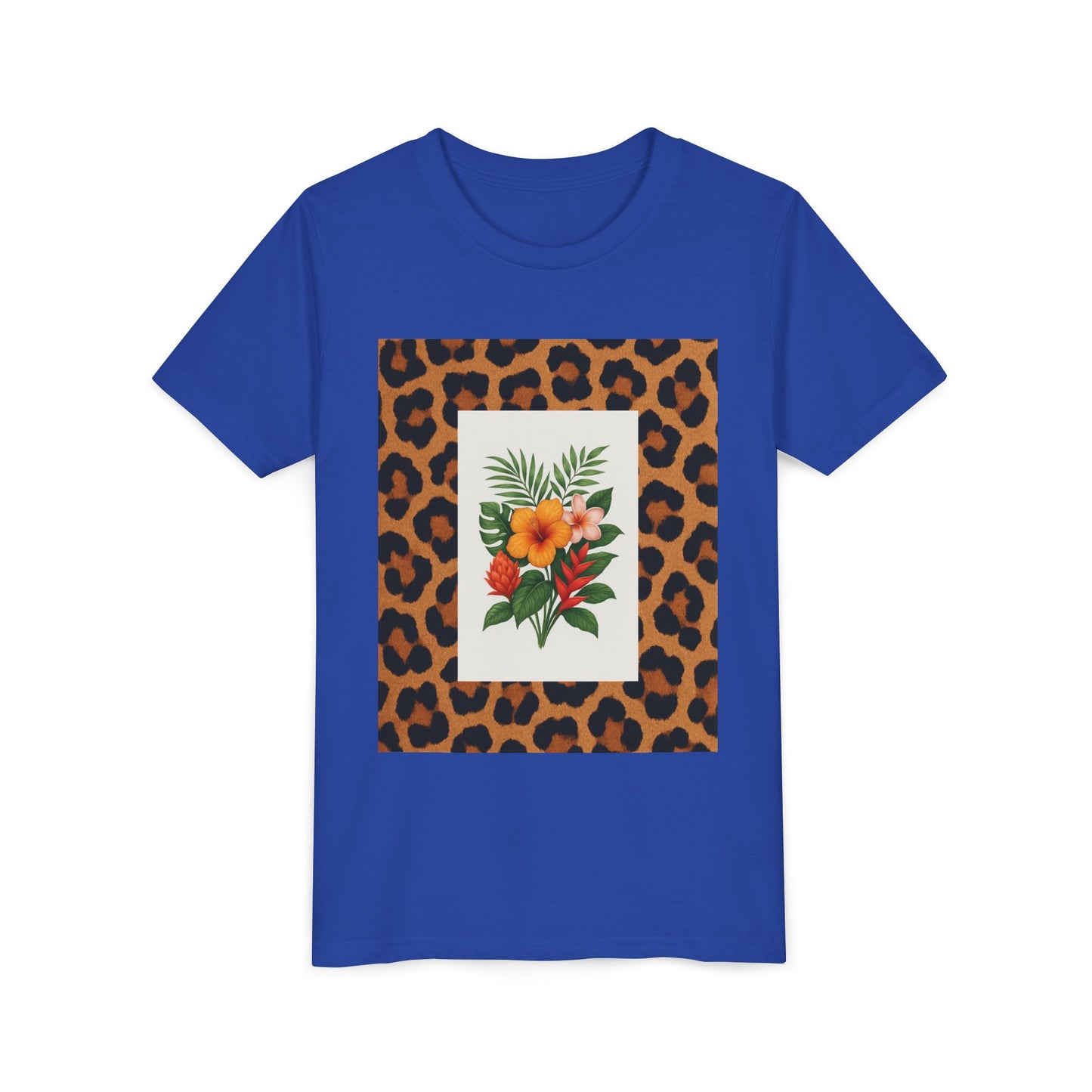 Copy of Tropical Leopard Print T-Shirt, Unisex Tee, Floral Graphic Shirt, Casual Wear, Summer Outfit, Gift for Nature Lovers