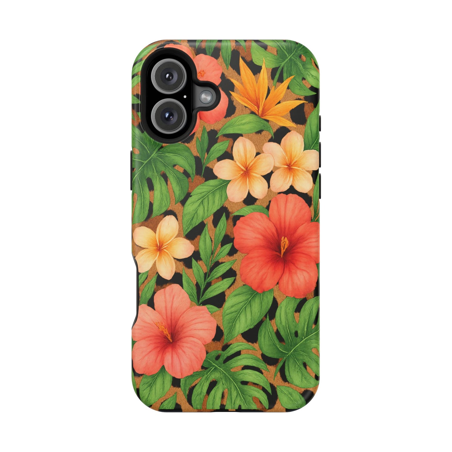 Tropical Floral Phone Case, Magnetic Tough Case for Summer Vibes, Gift for Nature Lovers, Phone Accessory for Travel, Tropical Decor