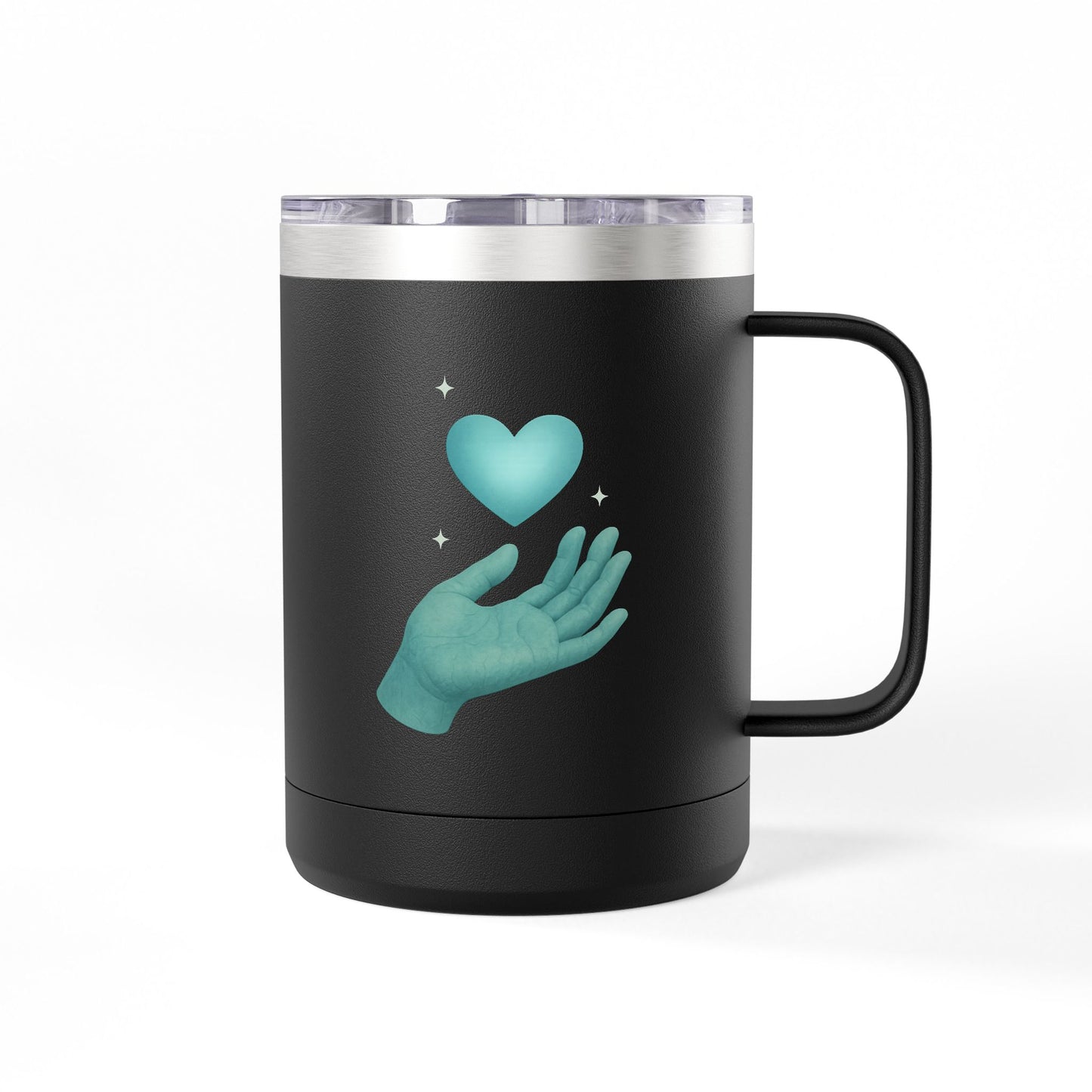 Heartwarming Coffee Mug Tumbler, Perfect for Gift, Inspirational Drinkware, Cozy Vibes, Hand-Illustrated Design, Everyday Use