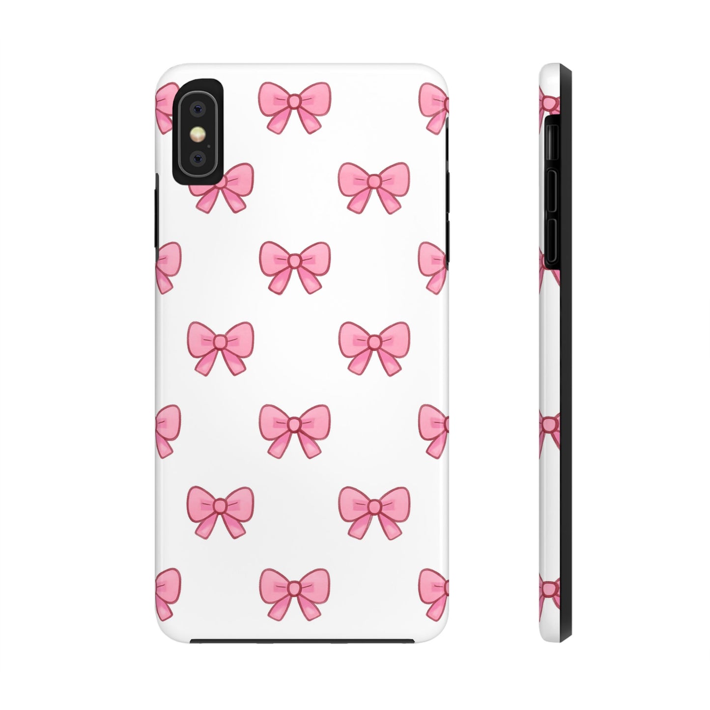 Cute Pink Bow Phone Cases, Tough Phone Cases for Girls, Stylish Phone Covers, Gift for Birthday or Special Occasion, Fashion Accessories