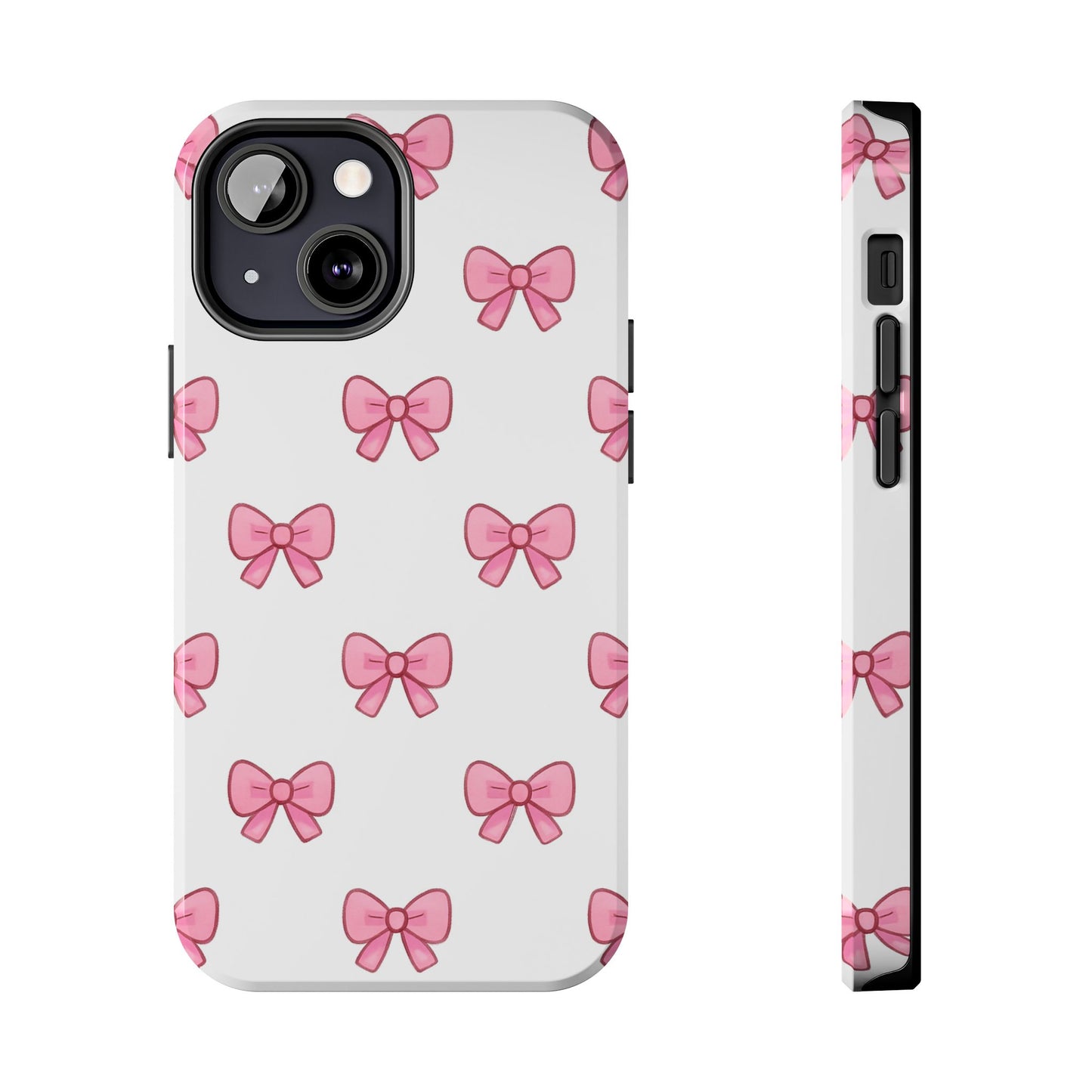 Cute Pink Bow Phone Cases, Tough Phone Cases for Girls, Stylish Phone Covers, Gift for Birthday or Special Occasion, Fashion Accessories
