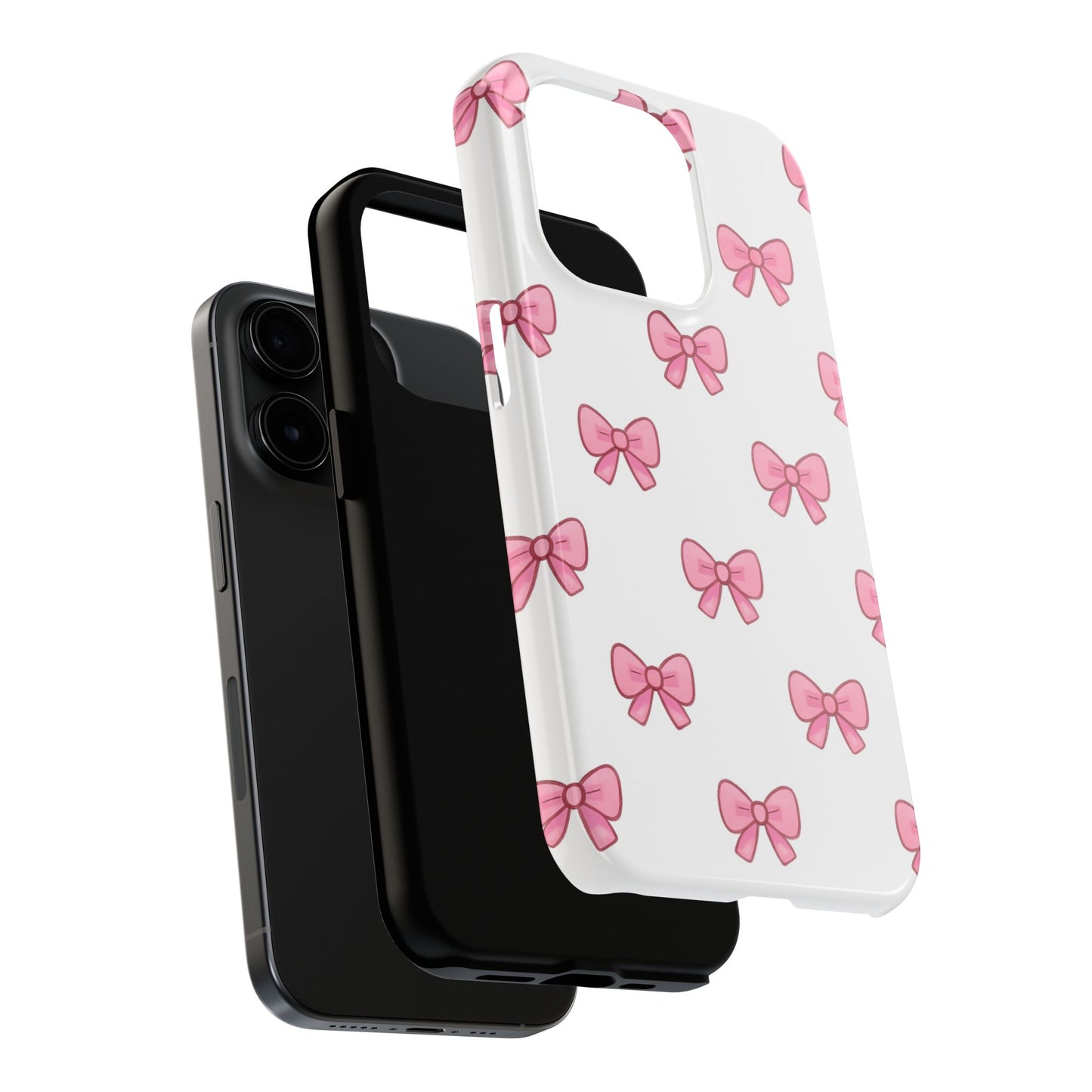 Cute Pink Bow Phone Cases, Tough Phone Cases for Girls, Stylish Phone Covers, Gift for Birthday or Special Occasion, Fashion Accessories