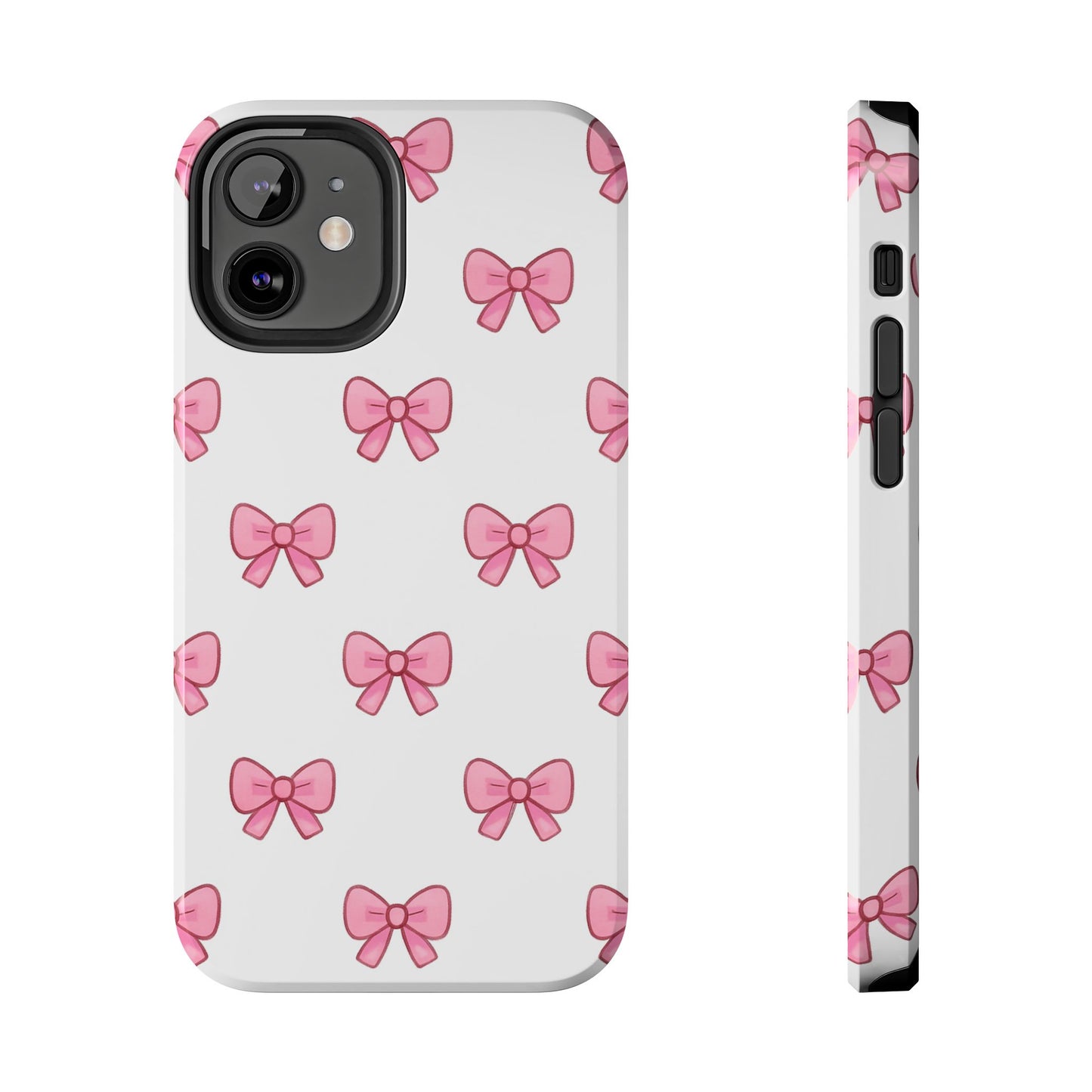 Cute Pink Bow Phone Cases, Tough Phone Cases for Girls, Stylish Phone Covers, Gift for Birthday or Special Occasion, Fashion Accessories