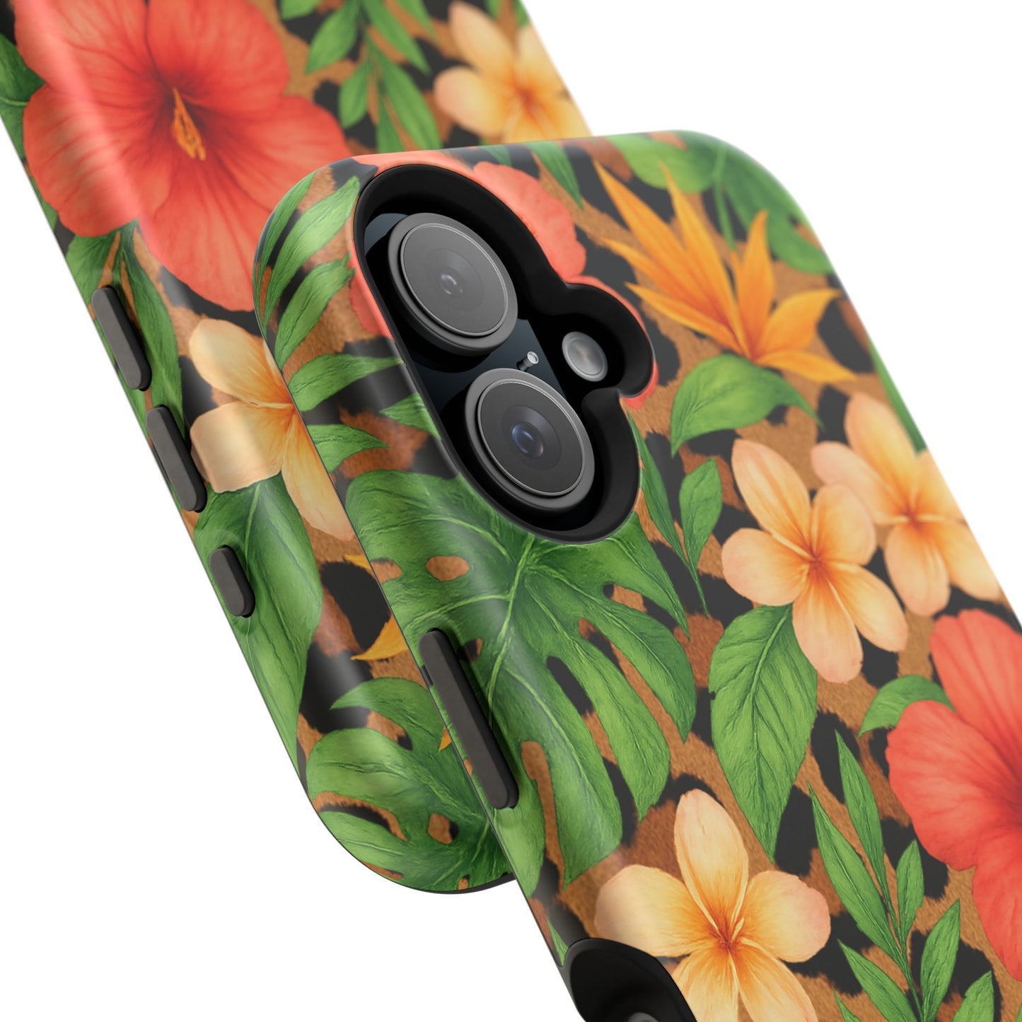 Tropical Floral Phone Case, Magnetic Tough Case for Summer Vibes, Gift for Nature Lovers, Phone Accessory for Travel, Tropical Decor
