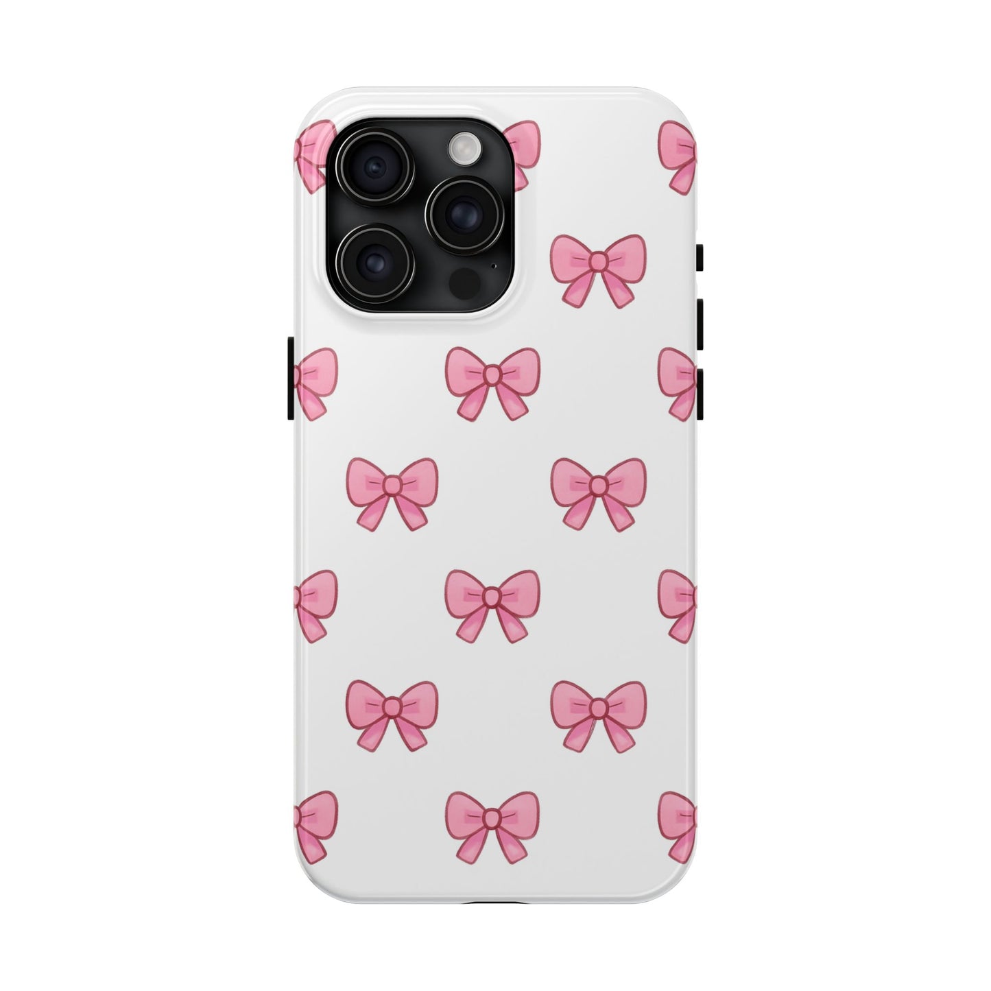Cute Pink Bow Phone Cases, Tough Phone Cases for Girls, Stylish Phone Covers, Gift for Birthday or Special Occasion, Fashion Accessories