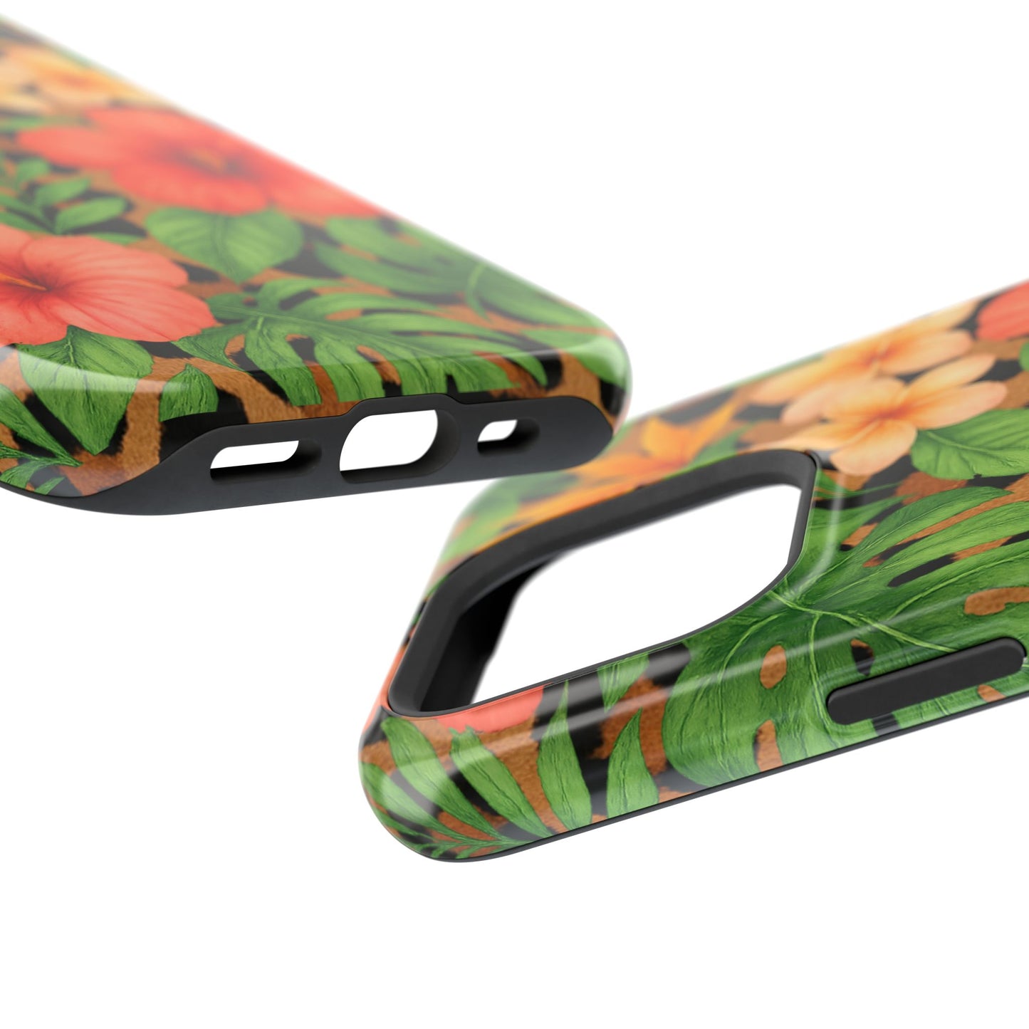 Tropical Floral Phone Case, Magnetic Tough Case for Summer Vibes, Gift for Nature Lovers, Phone Accessory for Travel, Tropical Decor