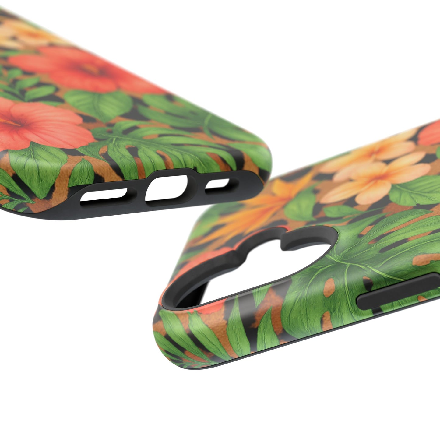 Tropical Floral Phone Case, Magnetic Tough Case for Summer Vibes, Gift for Nature Lovers, Phone Accessory for Travel, Tropical Decor