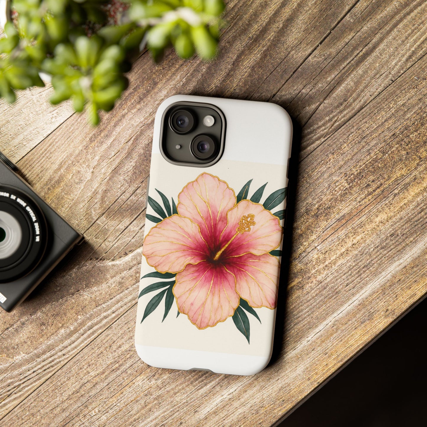 Hibiscus Flower Phone Case | Tropical Floral Design, Tough Phone Cover, Summer Vibes, Gift for Nature Lovers, Birthday Present