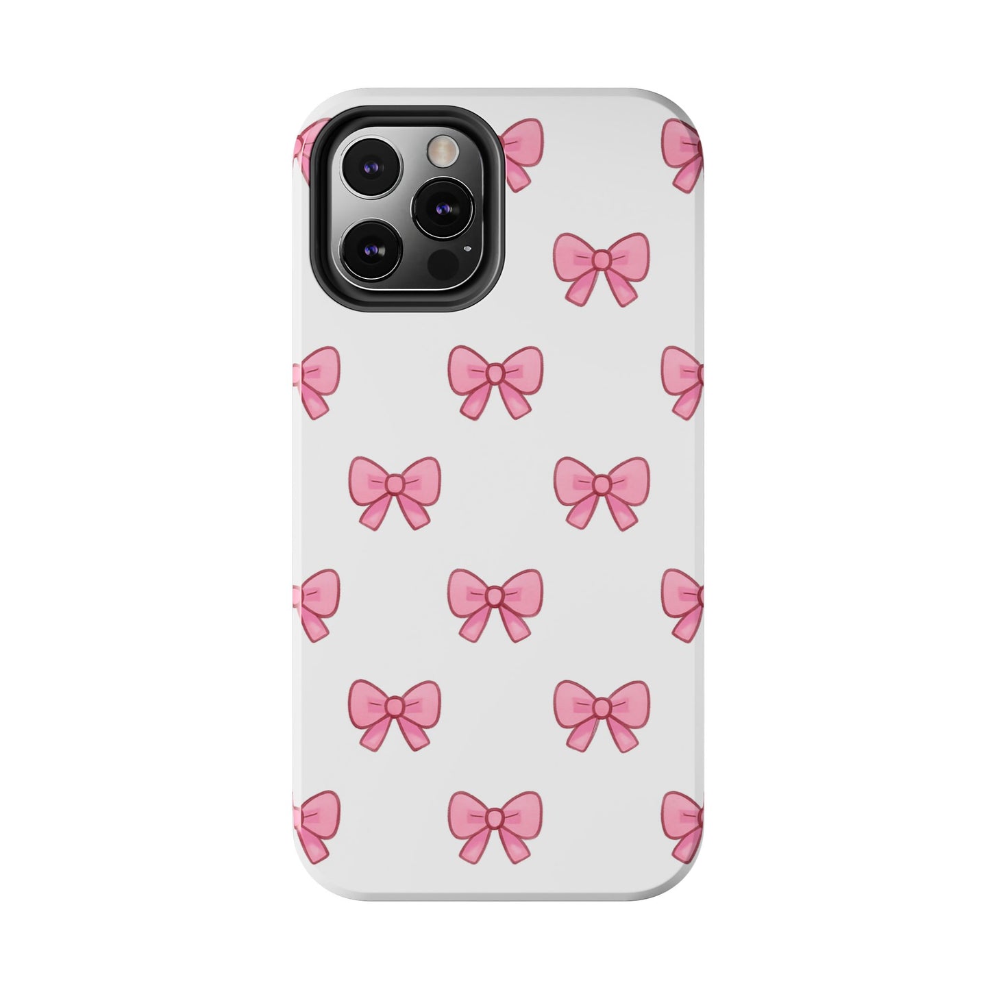 Cute Pink Bow Phone Cases, Tough Phone Cases for Girls, Stylish Phone Covers, Gift for Birthday or Special Occasion, Fashion Accessories
