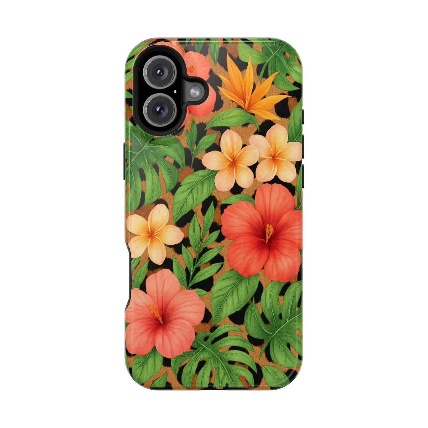 Tropical Floral Phone Case, Magnetic Tough Case for Summer Vibes, Gift for Nature Lovers, Phone Accessory for Travel, Tropical Decor