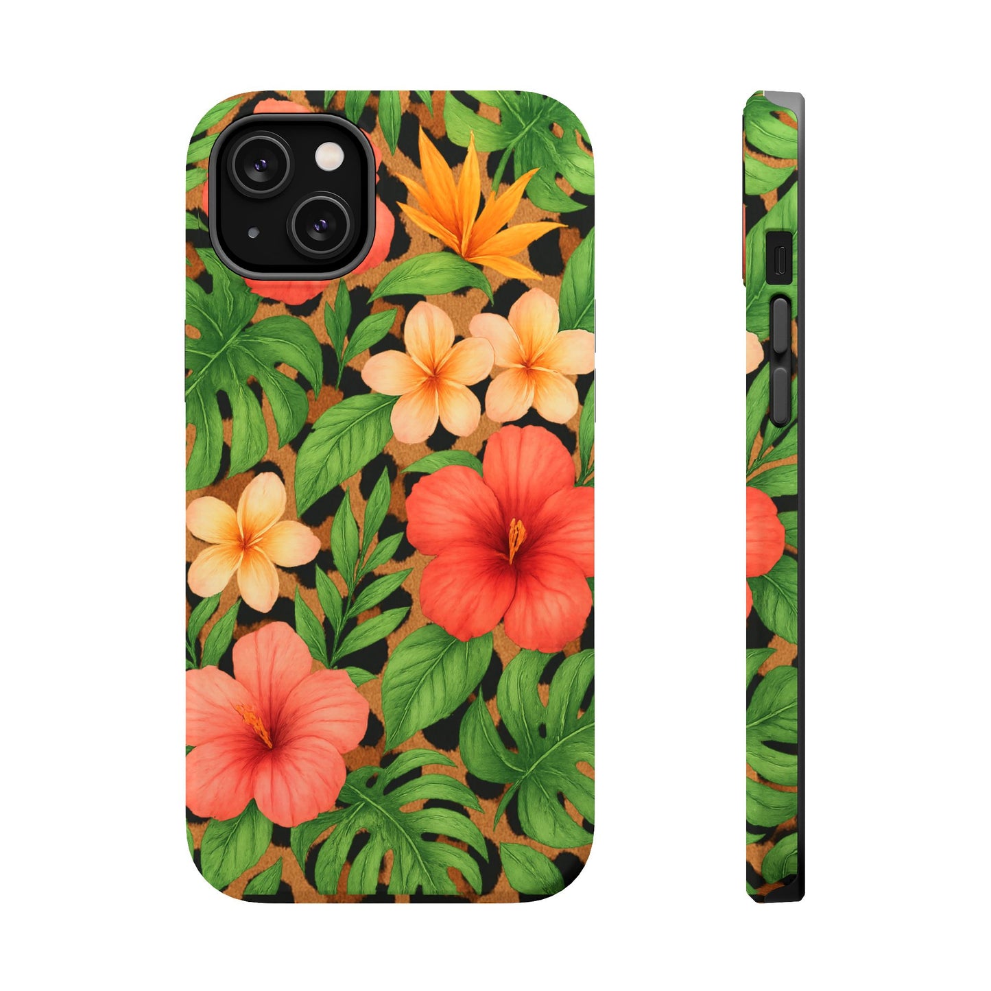 Tropical Floral Phone Case, Magnetic Tough Case for Summer Vibes, Gift for Nature Lovers, Phone Accessory for Travel, Tropical Decor