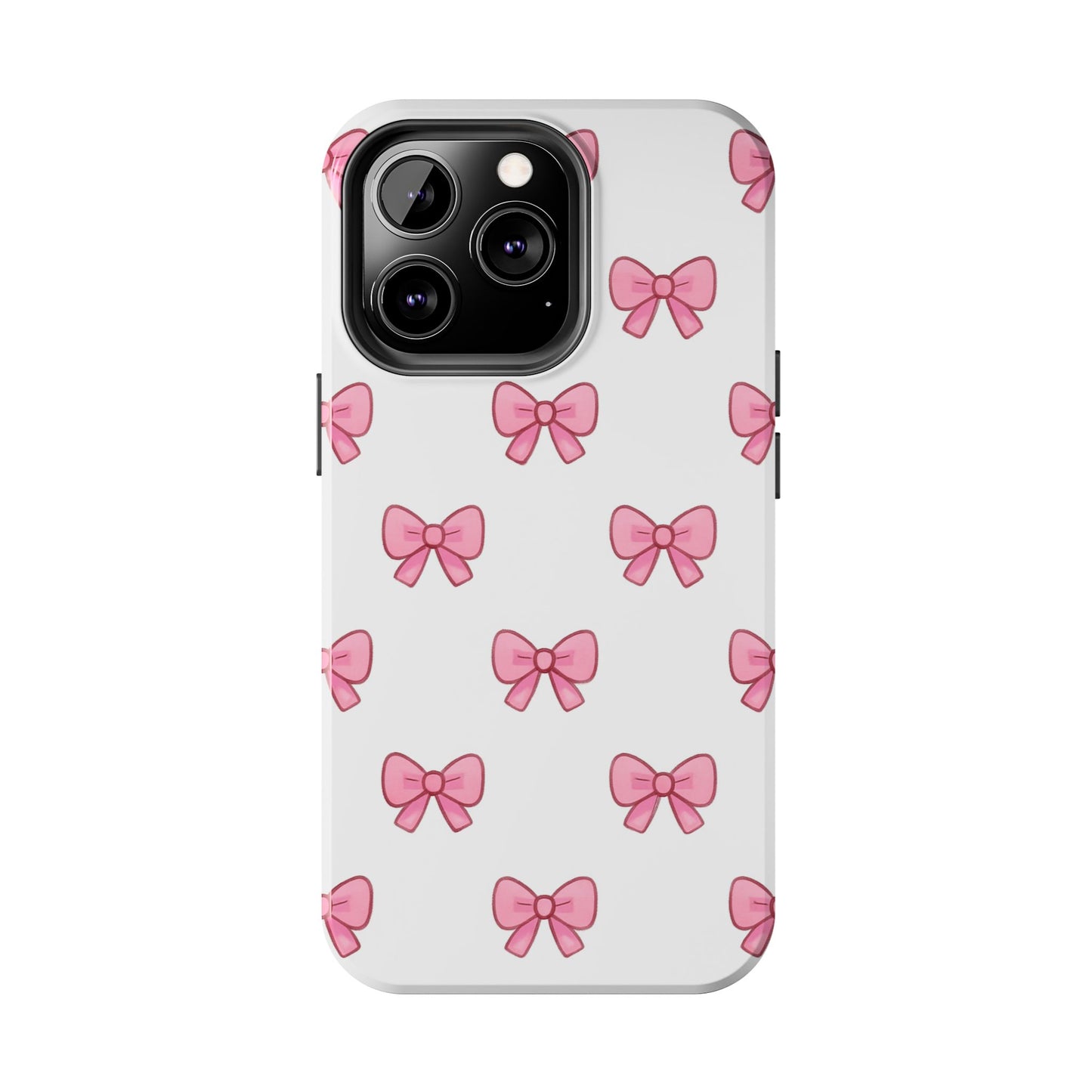 Cute Pink Bow Phone Cases, Tough Phone Cases for Girls, Stylish Phone Covers, Gift for Birthday or Special Occasion, Fashion Accessories