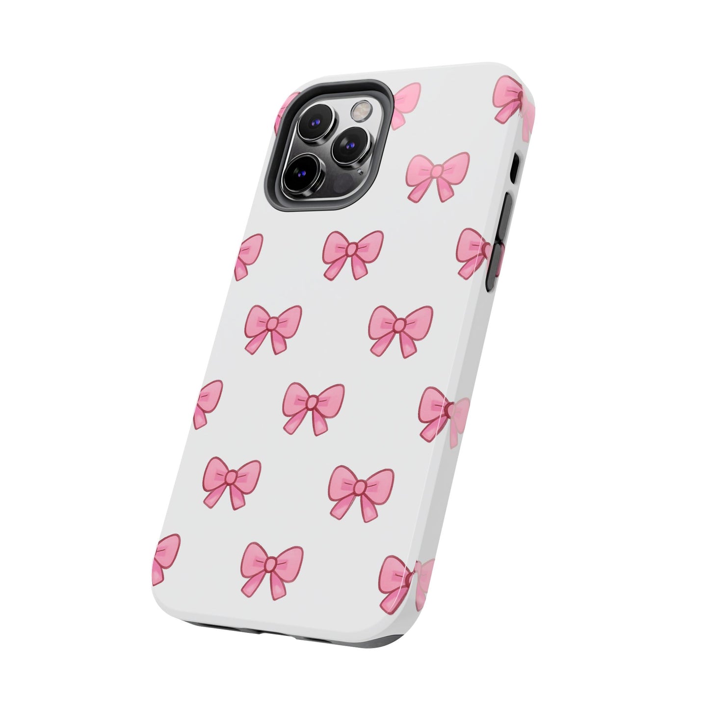 Cute Pink Bow Phone Cases, Tough Phone Cases for Girls, Stylish Phone Covers, Gift for Birthday or Special Occasion, Fashion Accessories