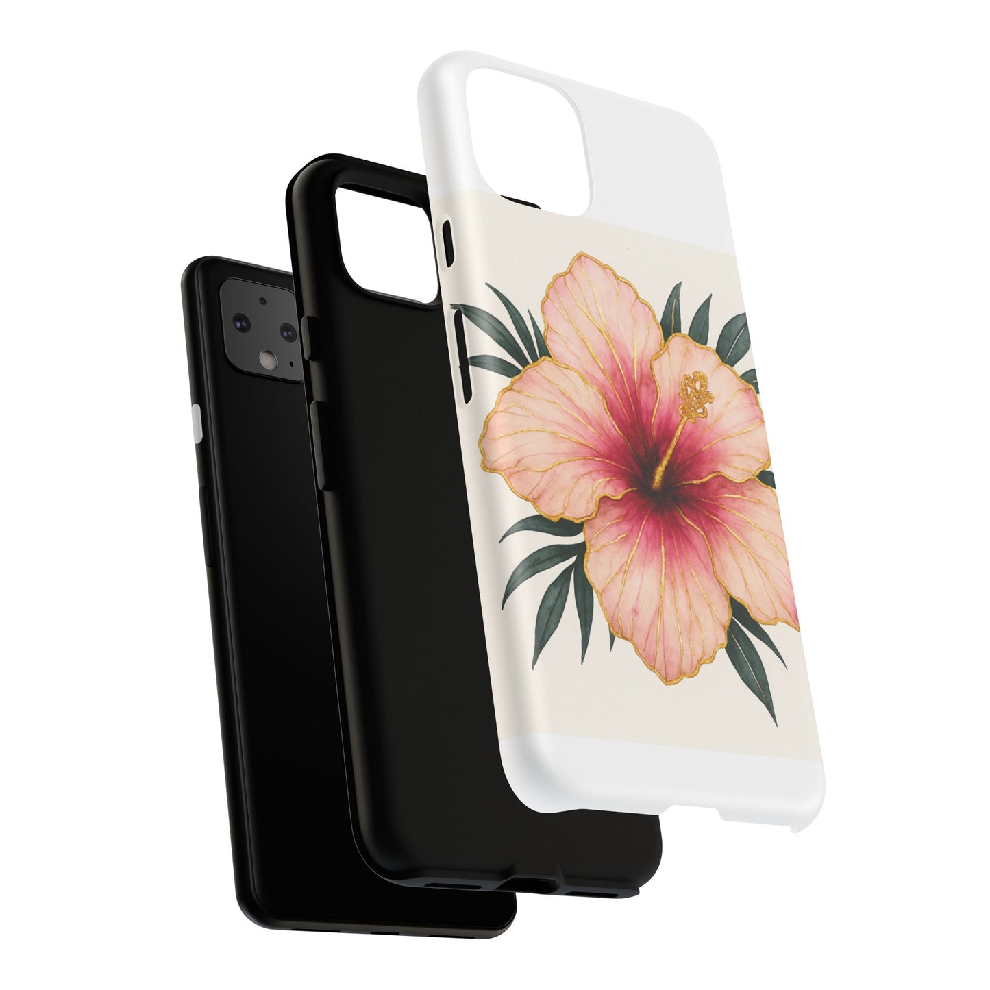 Hibiscus Flower Phone Case | Tropical Floral Design, Tough Phone Cover, Summer Vibes, Gift for Nature Lovers, Birthday Present