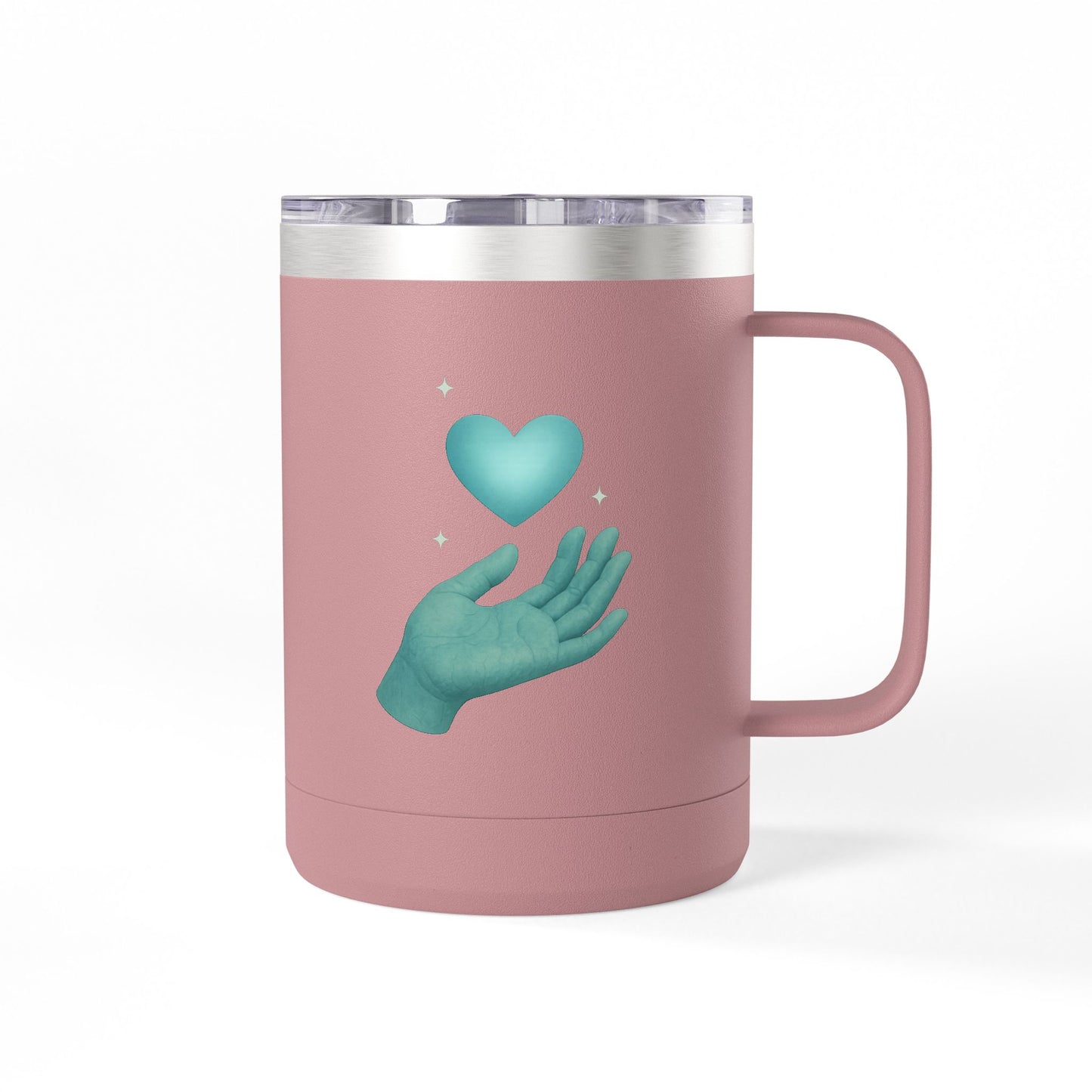 Heartwarming Coffee Mug Tumbler, Perfect for Gift, Inspirational Drinkware, Cozy Vibes, Hand-Illustrated Design, Everyday Use
