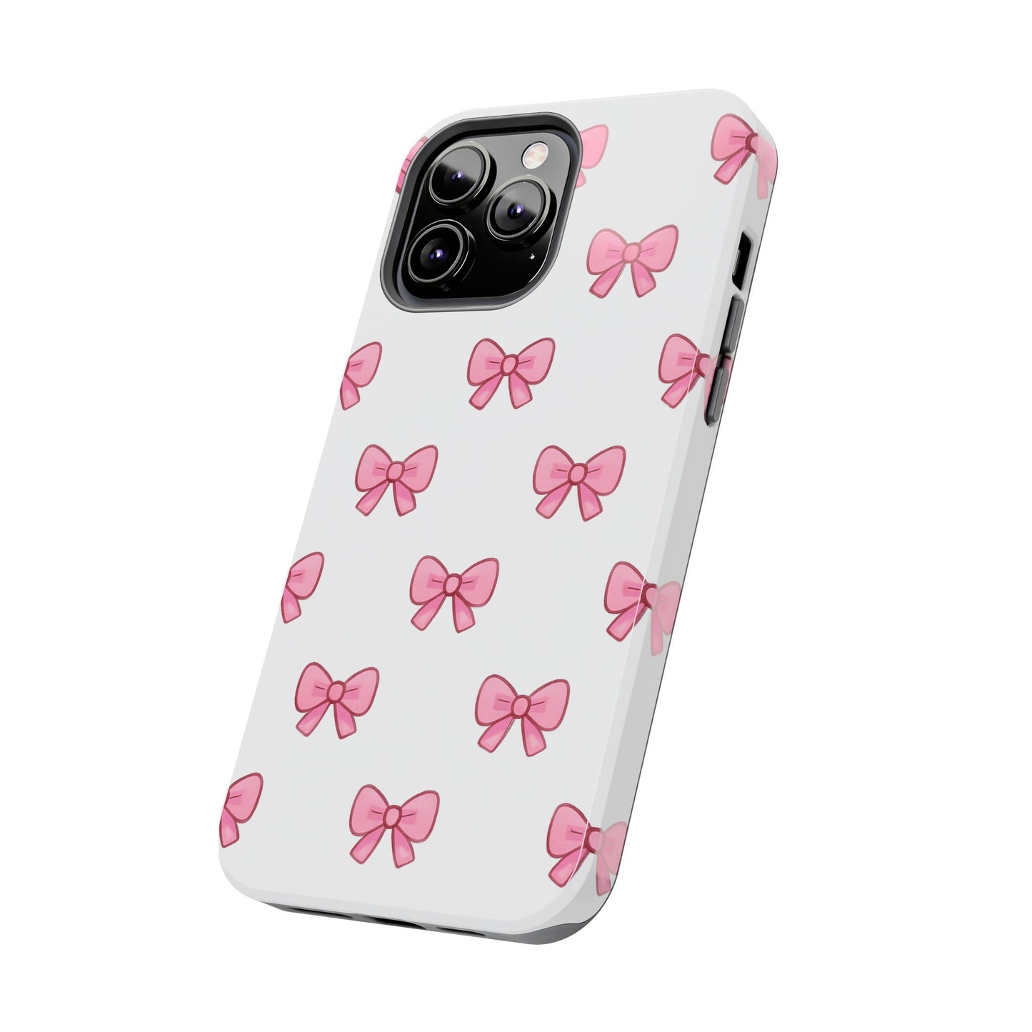 Cute Pink Bow Phone Cases, Tough Phone Cases for Girls, Stylish Phone Covers, Gift for Birthday or Special Occasion, Fashion Accessories