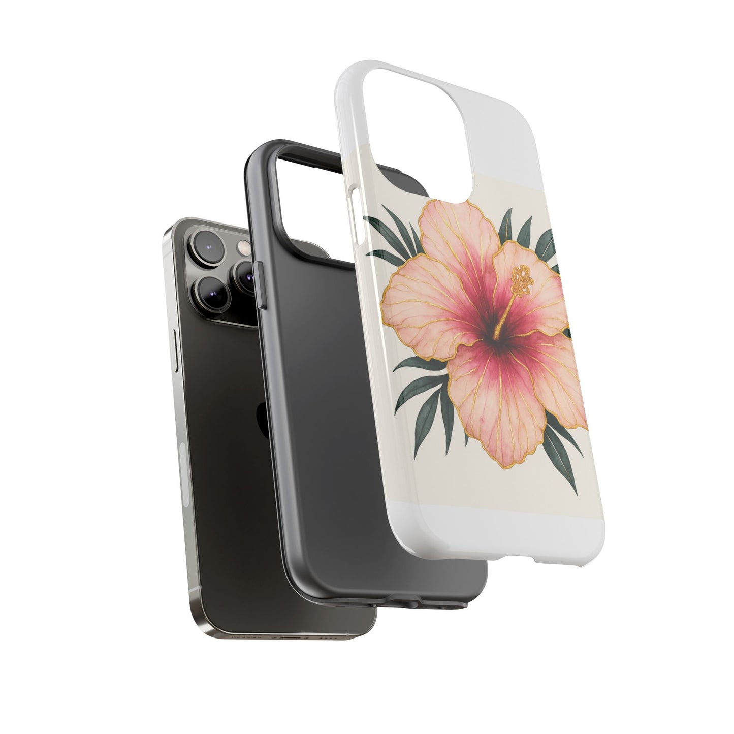 Hibiscus Flower Phone Case | Tropical Floral Design, Tough Phone Cover, Summer Vibes, Gift for Nature Lovers, Birthday Present