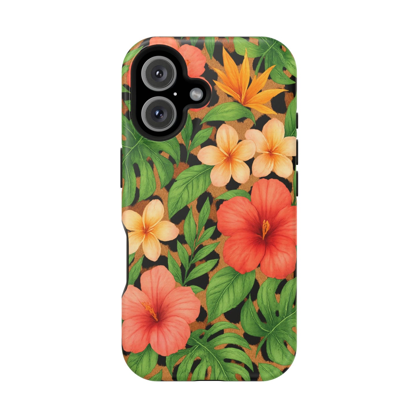 Tropical Floral Phone Case, Magnetic Tough Case for Summer Vibes, Gift for Nature Lovers, Phone Accessory for Travel, Tropical Decor