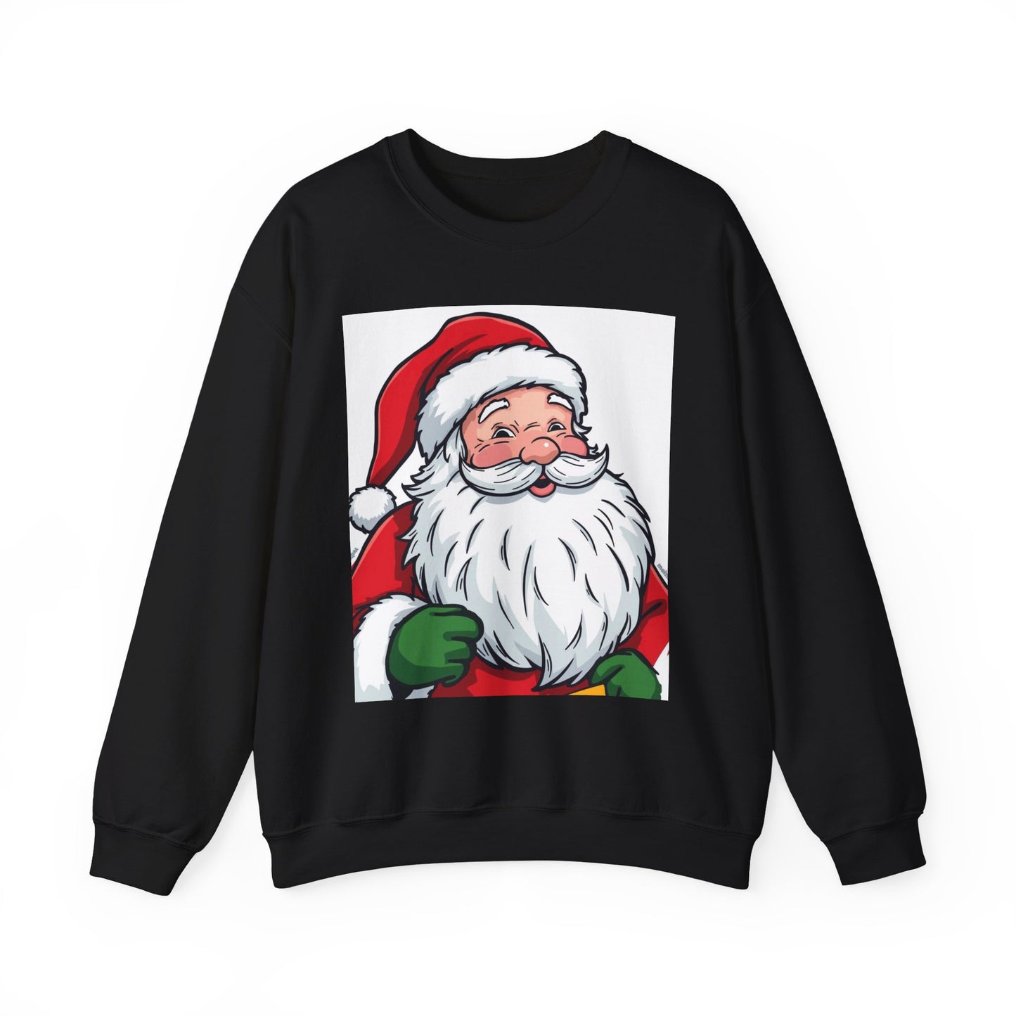 Santa Claus Graphic Sweatshirt - Vintage Merry Christmas Crewneck