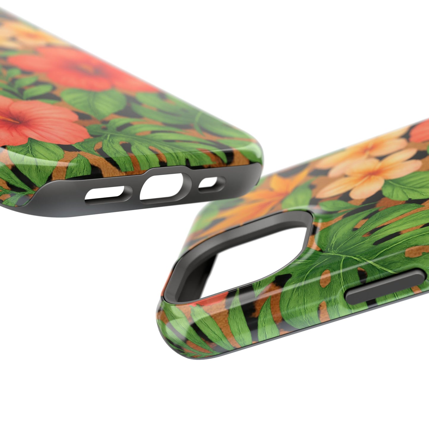 Tropical Floral Phone Case, Magnetic Tough Case for Summer Vibes, Gift for Nature Lovers, Phone Accessory for Travel, Tropical Decor